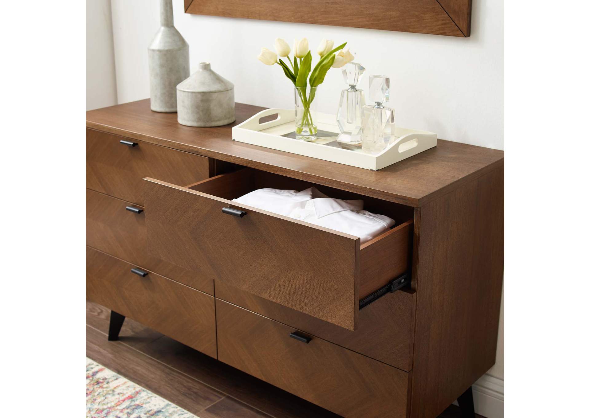 Walnut Kali Wood Dresser,Modway