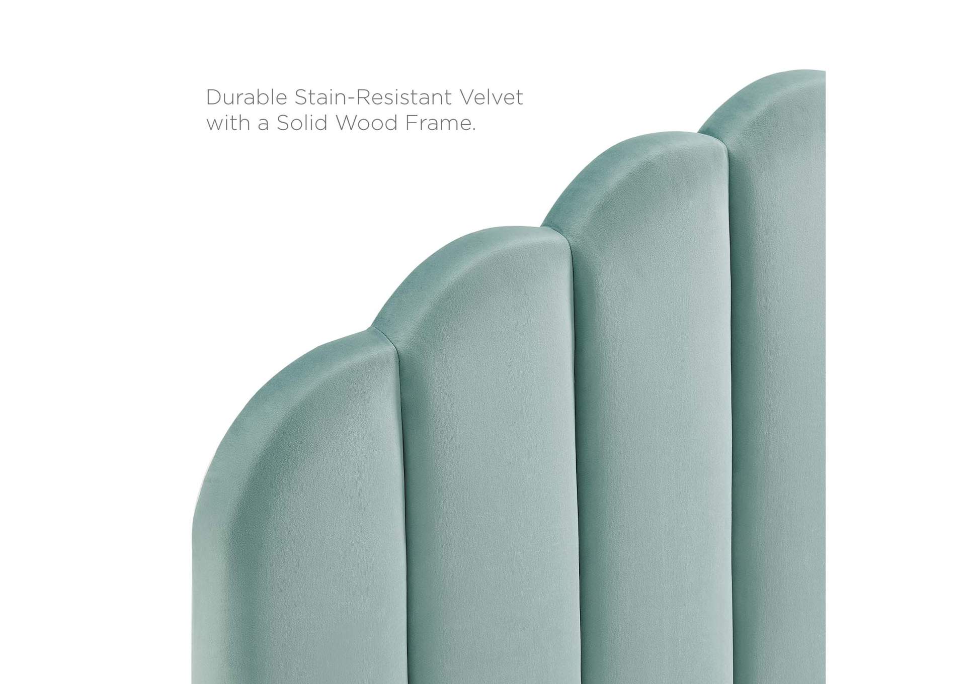 Veronique Mint Twin Performance Velvet Headboard,Modway