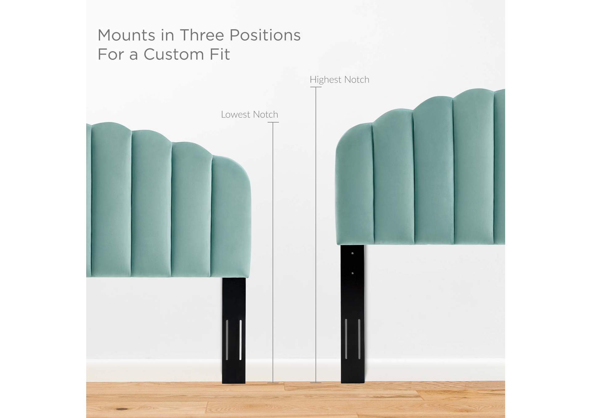 Veronique Mint Twin Performance Velvet Headboard,Modway