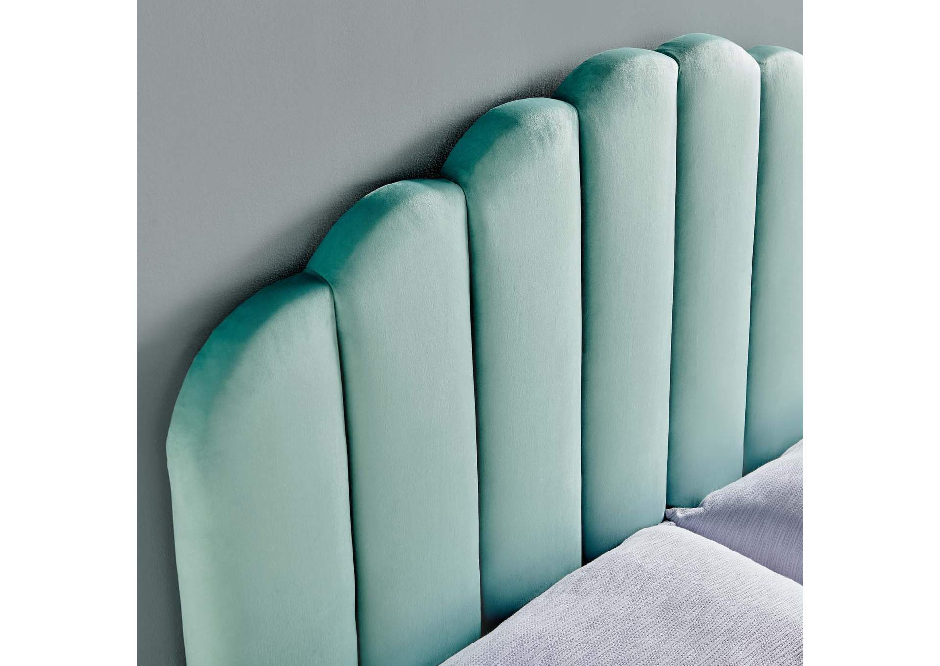 Veronique Mint Twin Performance Velvet Headboard,Modway