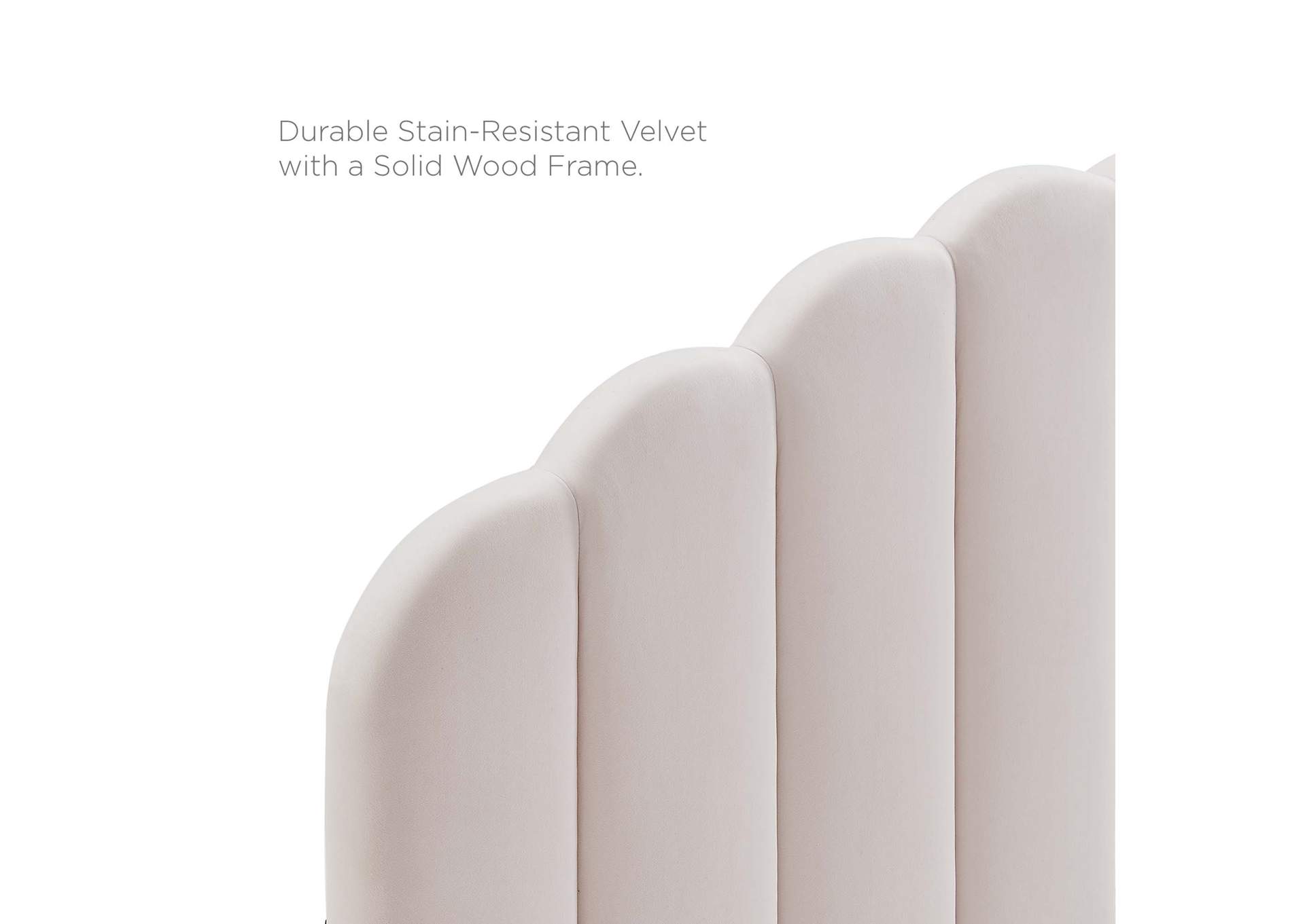 Veronique Pink Twin Performance Velvet Headboard,Modway