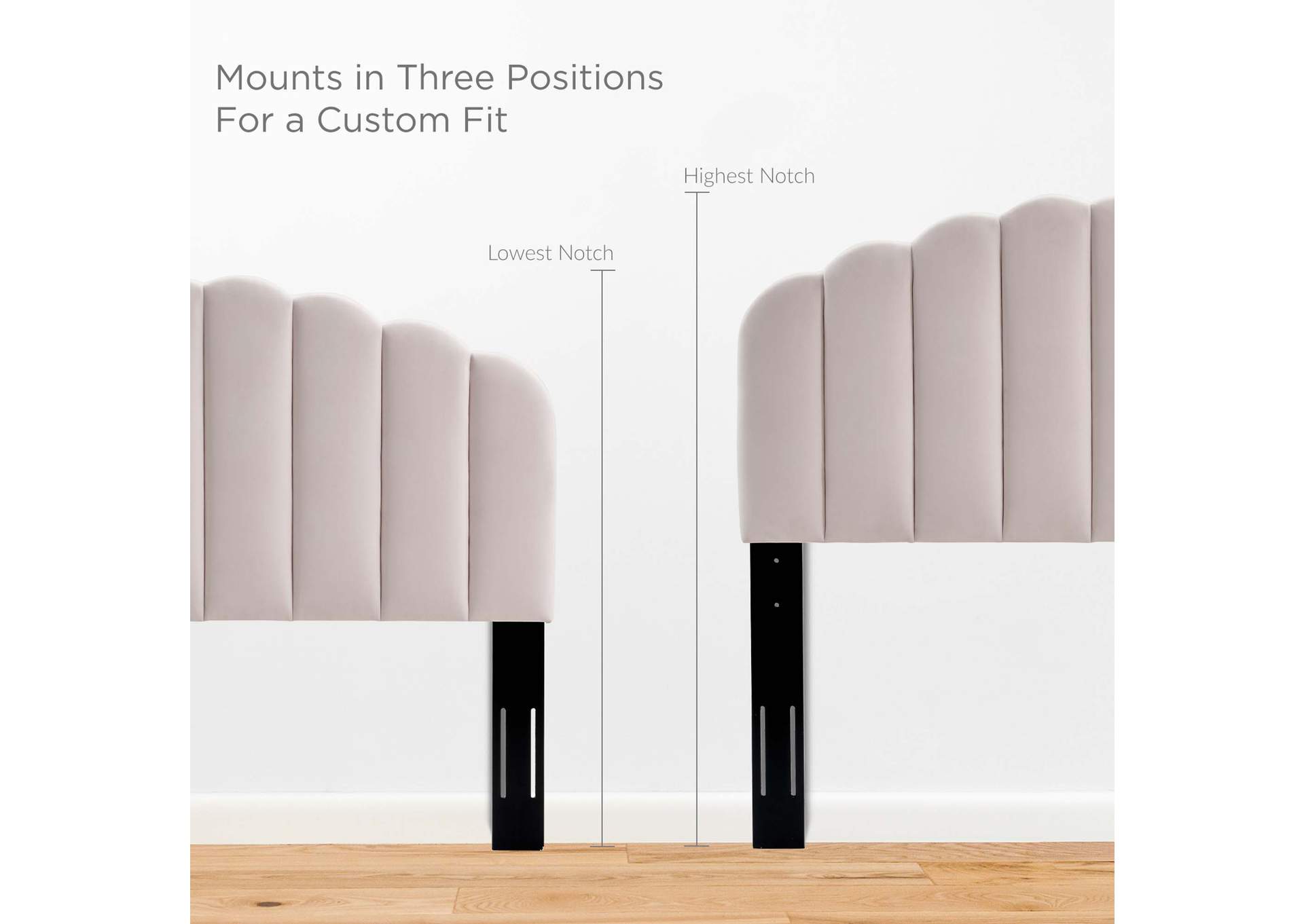 Veronique Pink Twin Performance Velvet Headboard,Modway