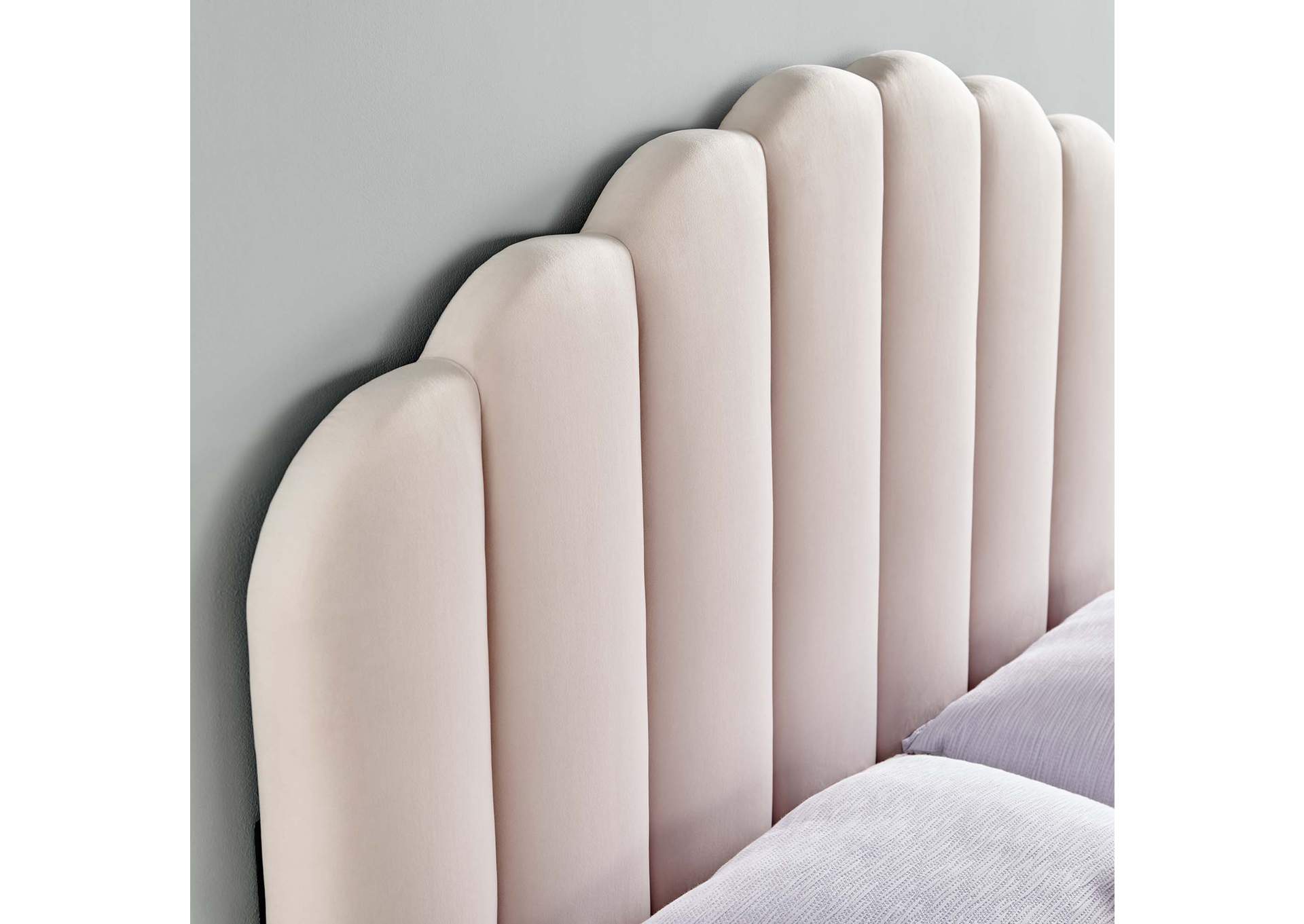 Veronique Pink Twin Performance Velvet Headboard,Modway