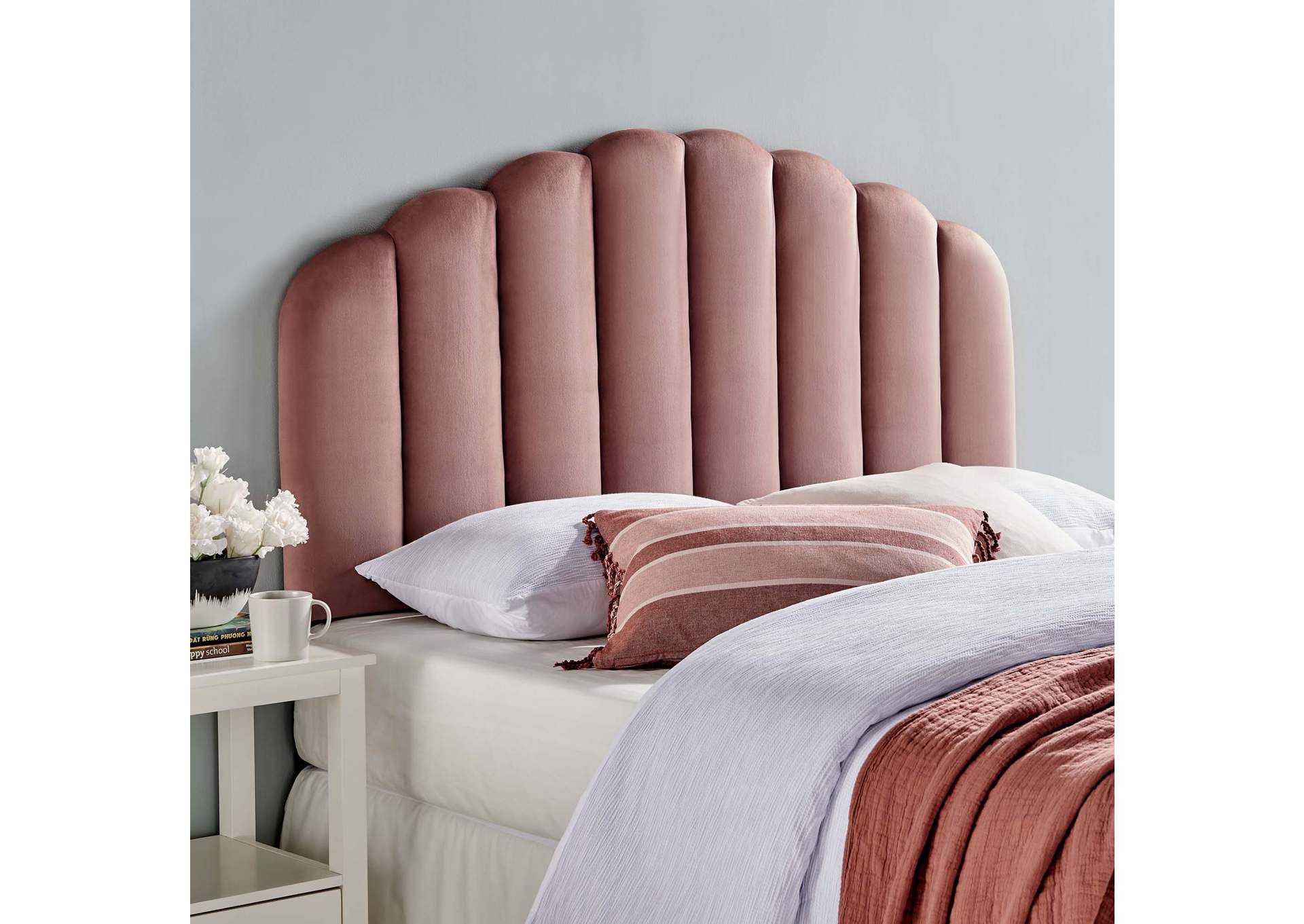 Veronique Dusty Rose Full/Queen Performance Velvet Headboard,Modway