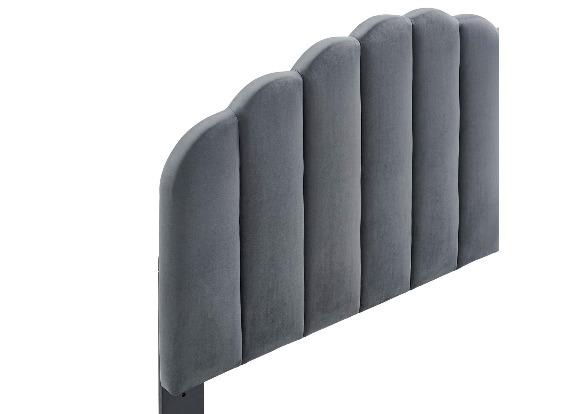 Veronique Charcoal King/California King Performance Velvet Headboard,Modway
