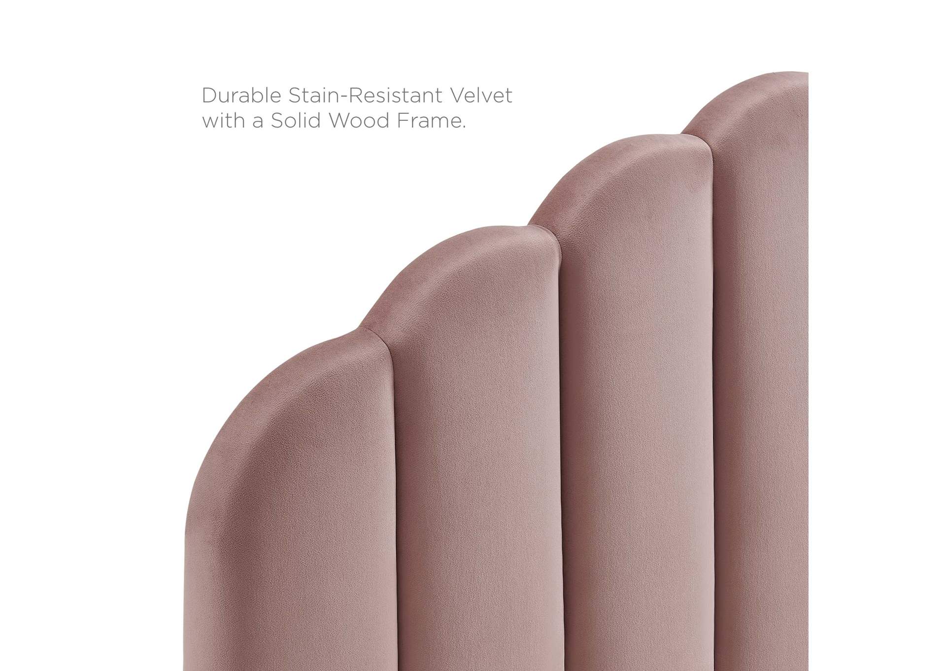 Veronique Dusty Rose King/California King Performance Velvet Headboard,Modway