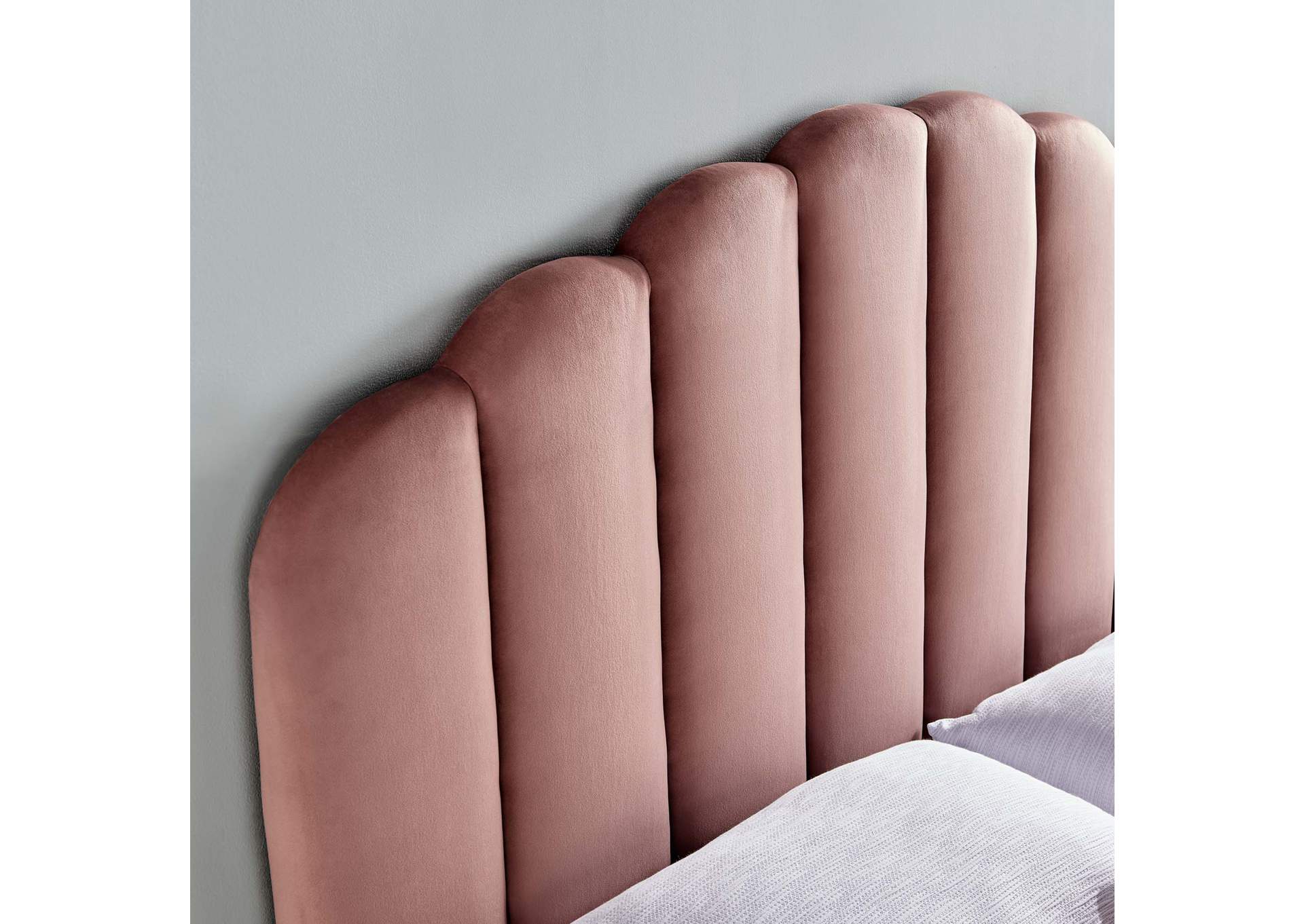 Veronique Dusty Rose King/California King Performance Velvet Headboard,Modway