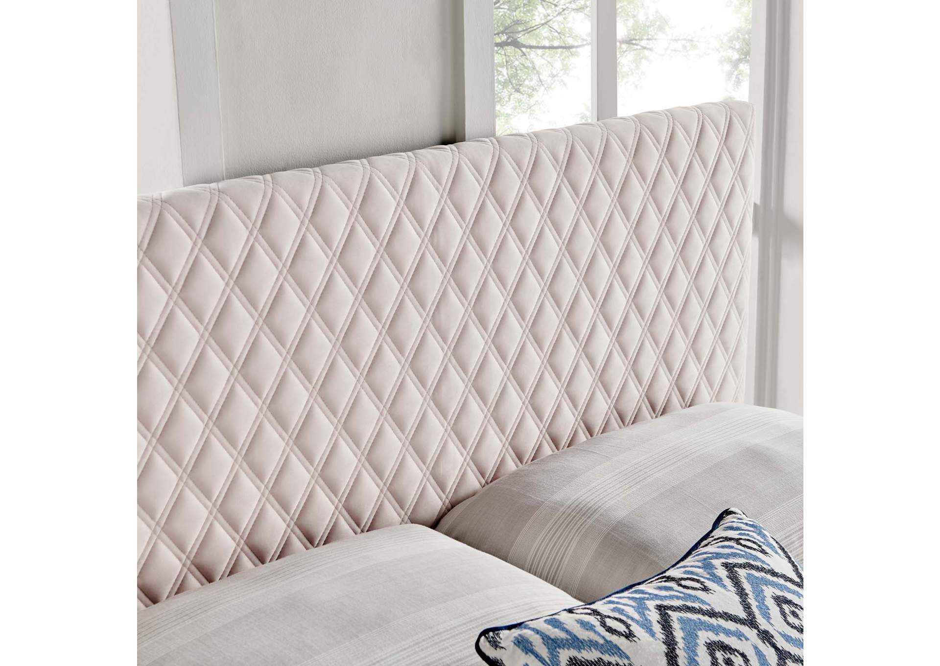 Angela Pink Twin Performance Velvet Headboard,Modway
