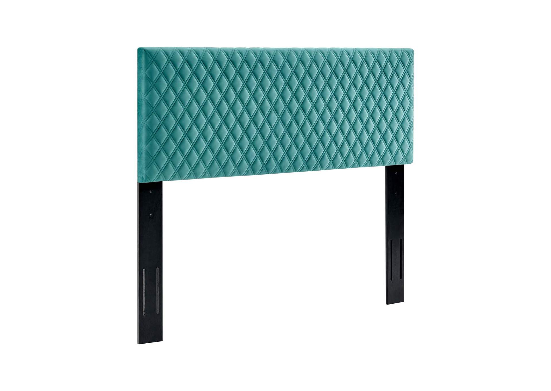 Angela Teal Twin Performance Velvet Headboard,Modway