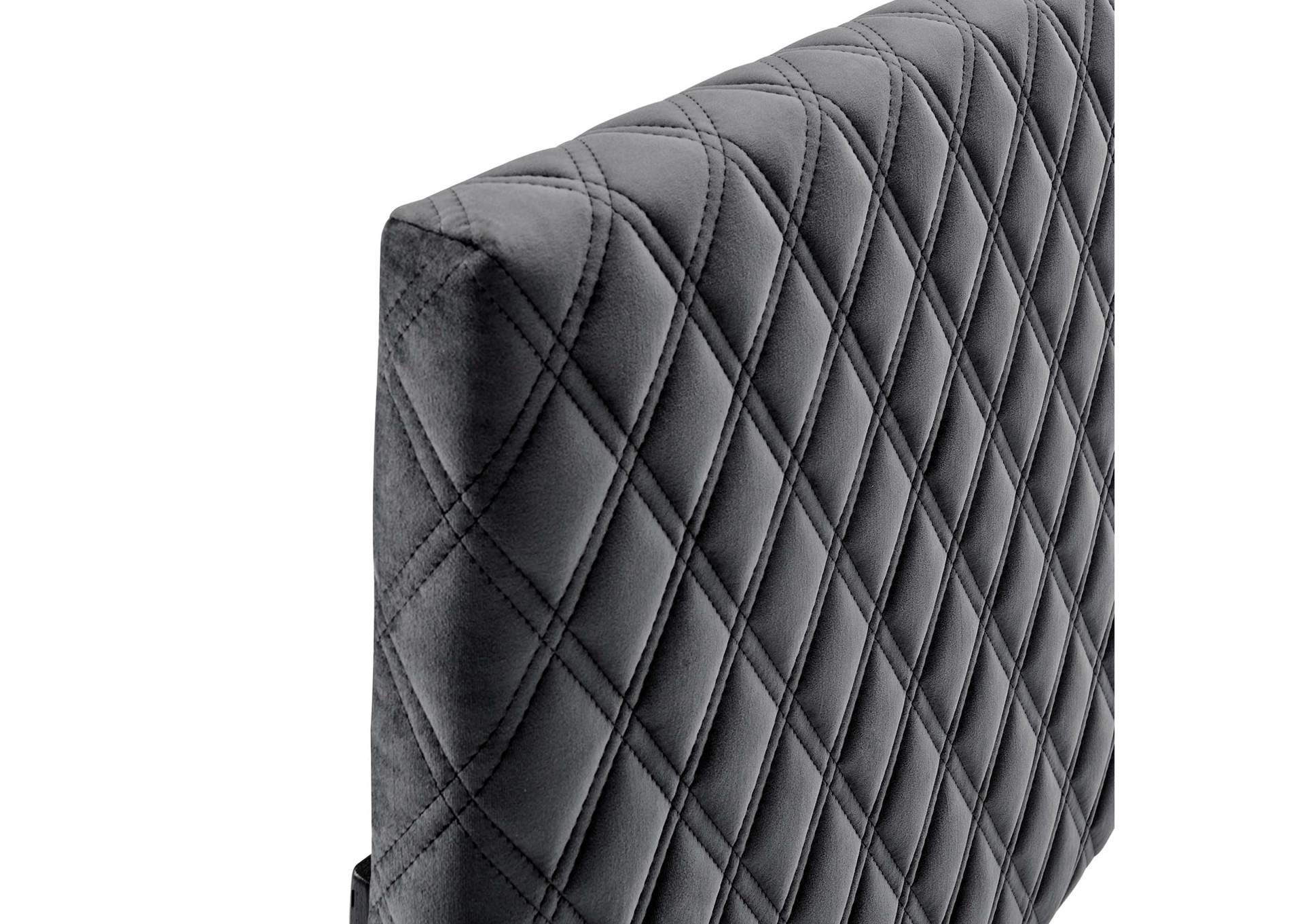 Angela Charcoal Full/Queen Performance Velvet Headboard,Modway
