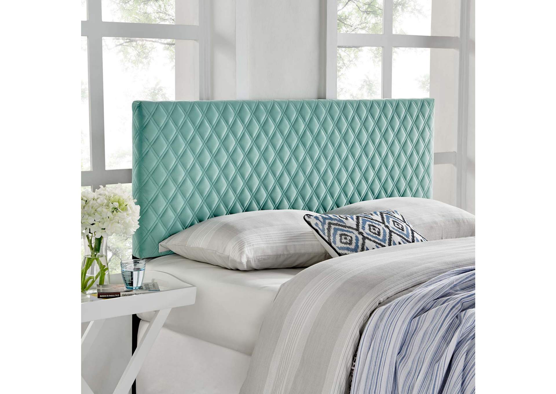 Angela Mint Full/Queen Performance Velvet Headboard,Modway