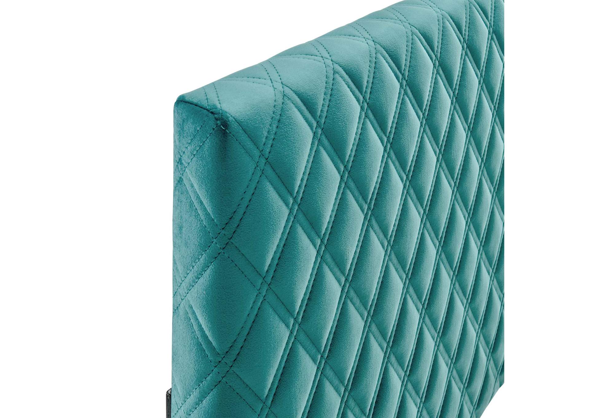 Angela Teal Full/Queen Performance Velvet Headboard,Modway