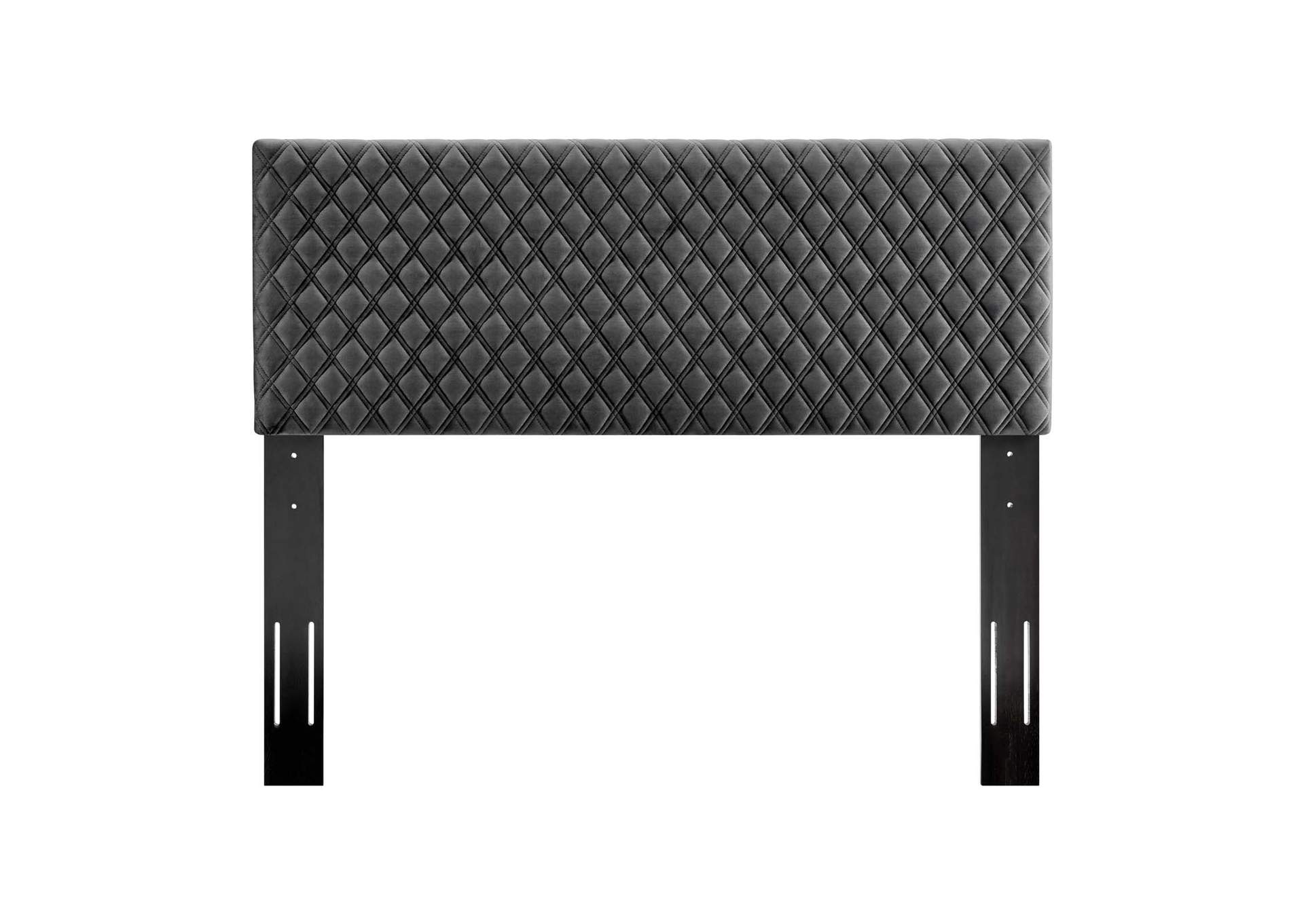 Angela Charcoal King Performance Velvet Headboard,Modway