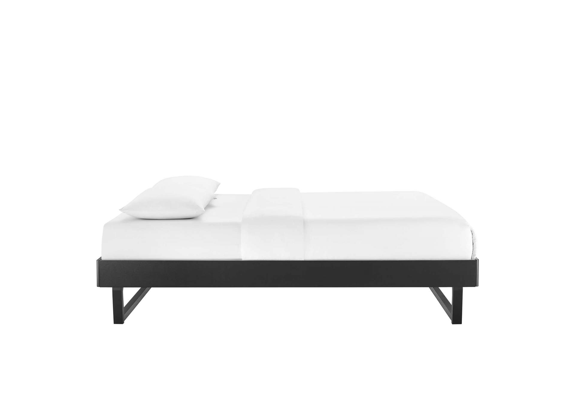 Black Billie Twin Wood Platform Bed Frame,Modway