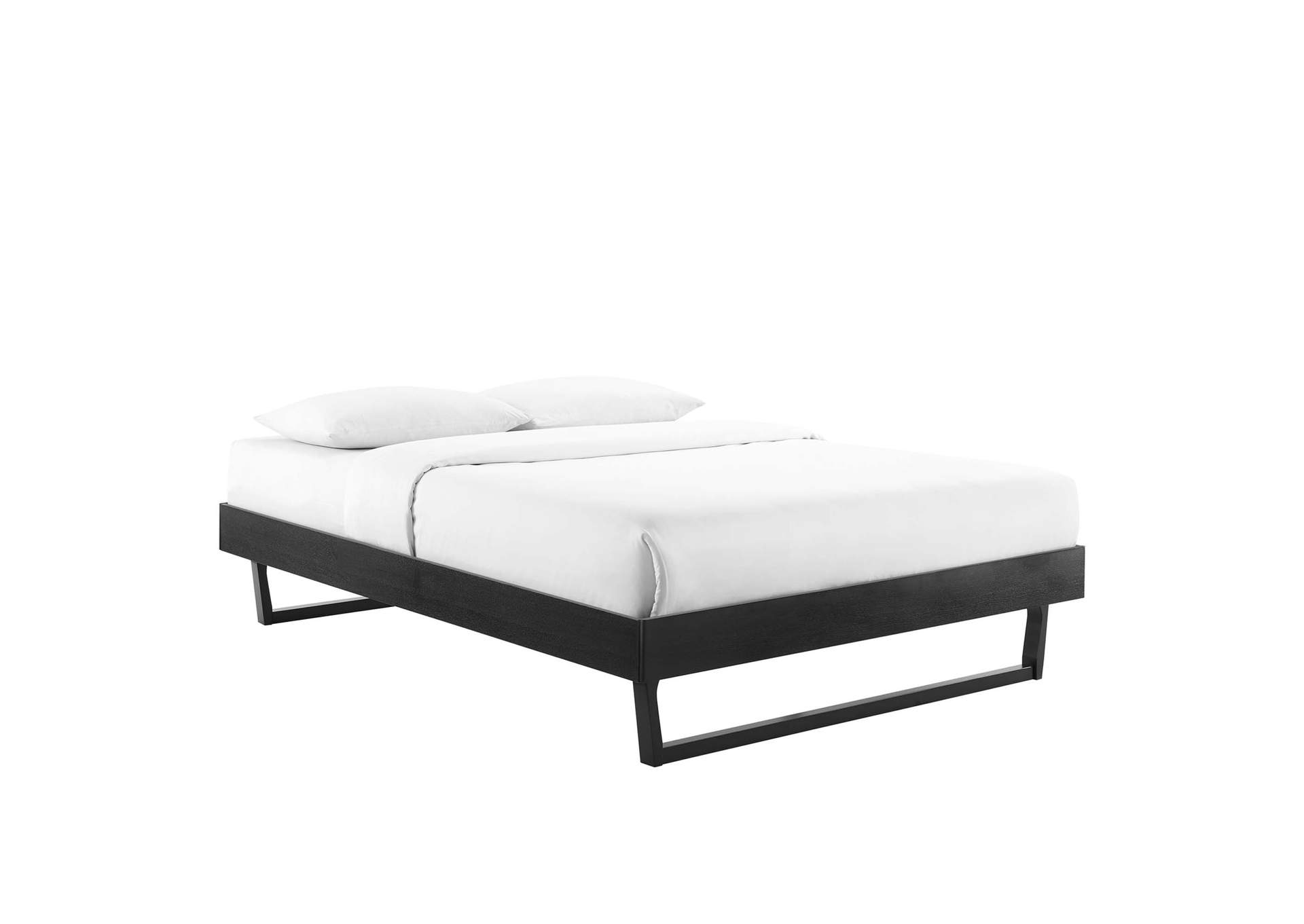 Black Billie King Wood Platform Bed Frame,Modway