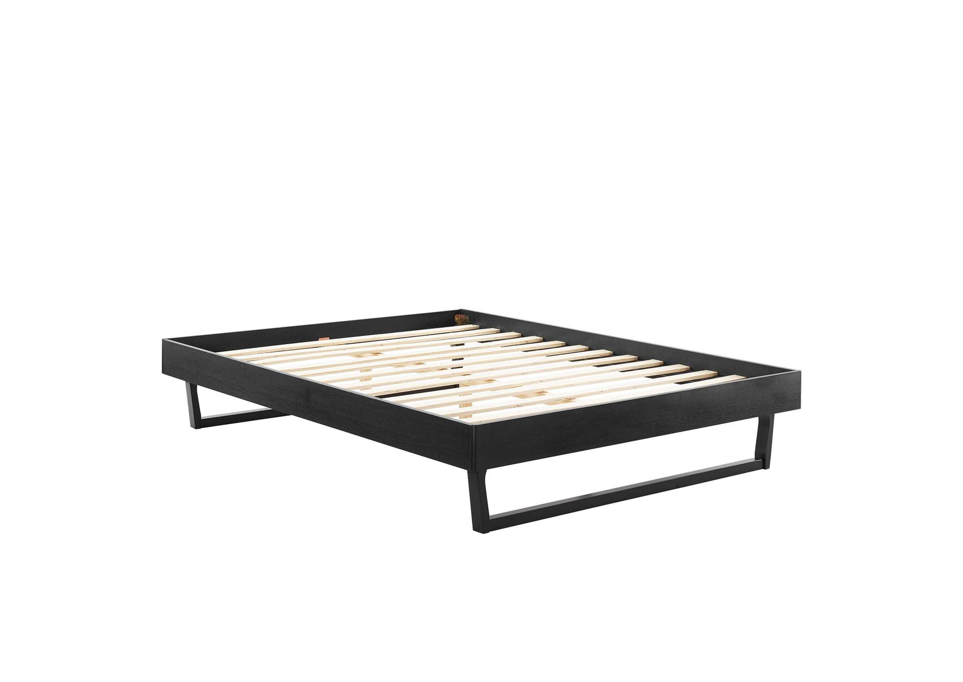 Black Billie King Wood Platform Bed Frame,Modway