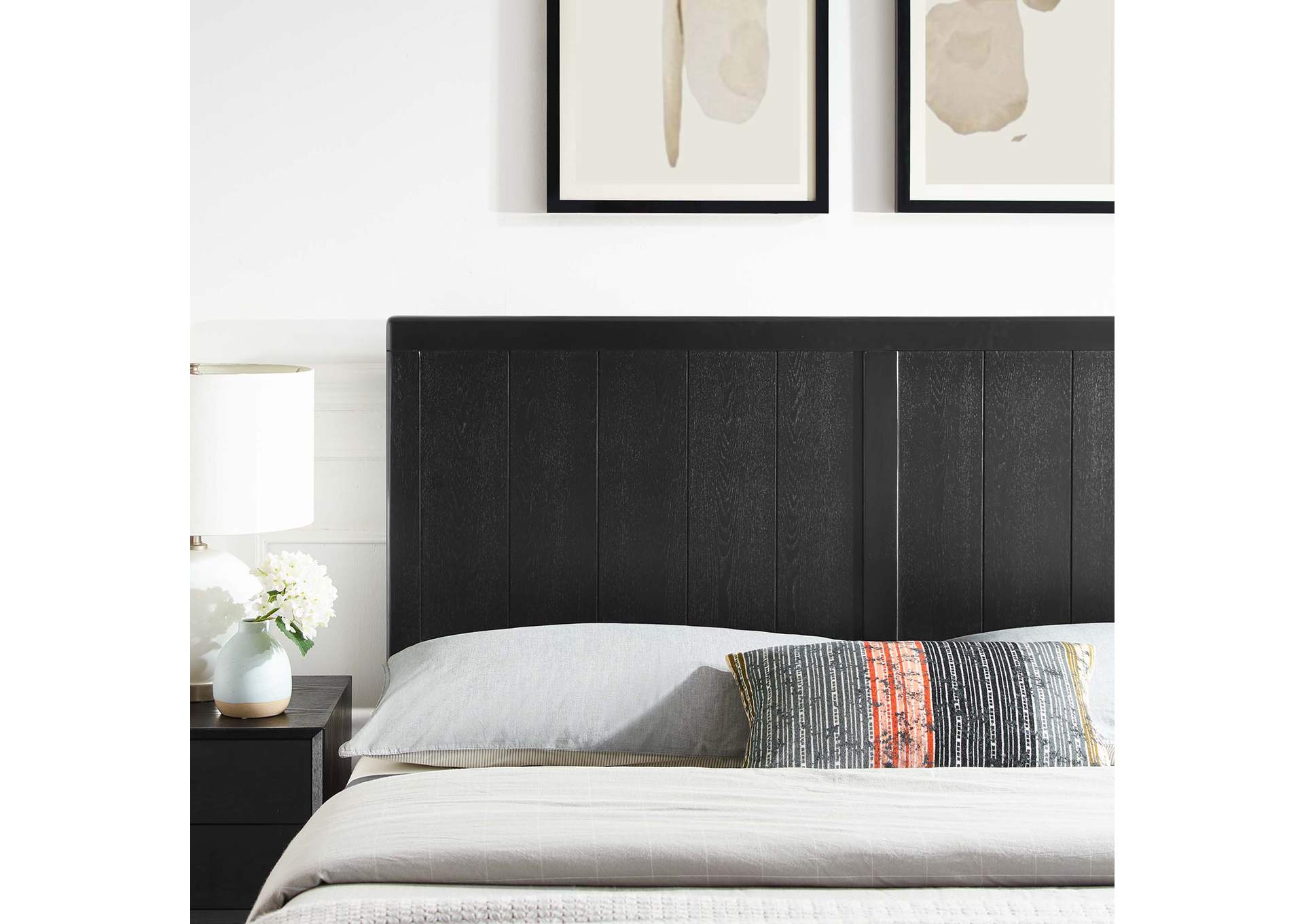 Robbie Black Twin Wood Headboard,Modway