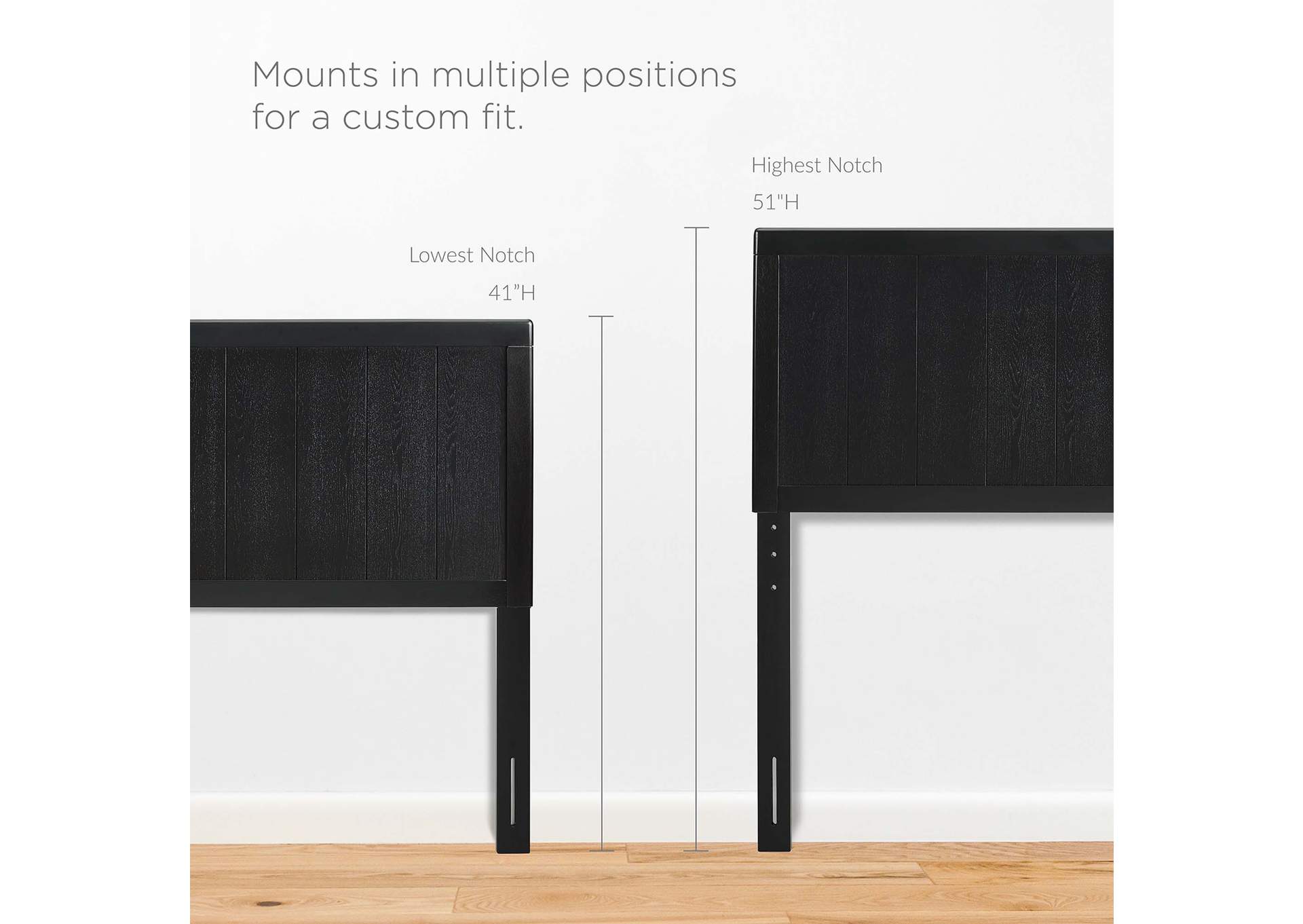 Robbie Black King Wood Headboard,Modway