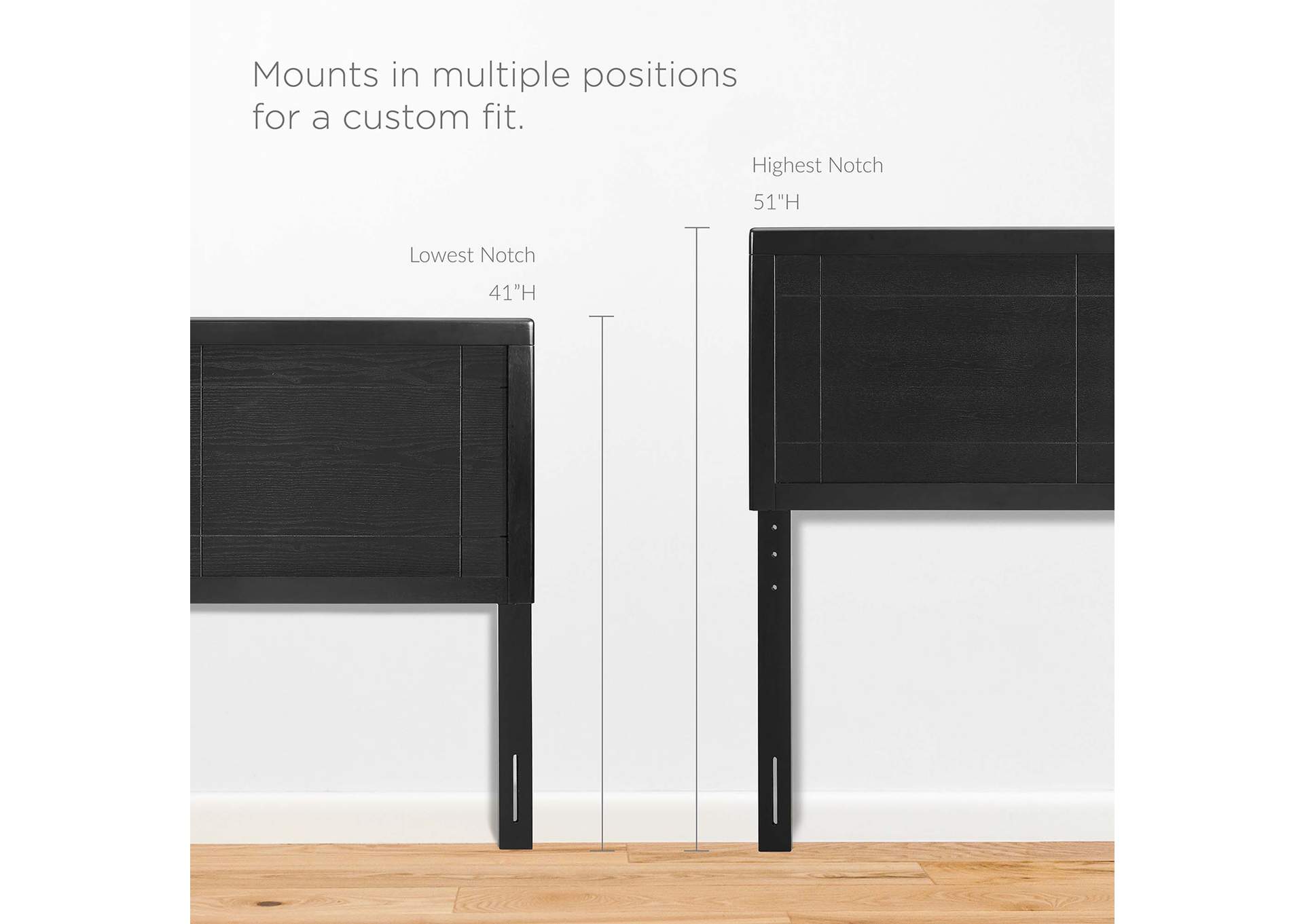 Archie Black Full Wood Headboard,Modway