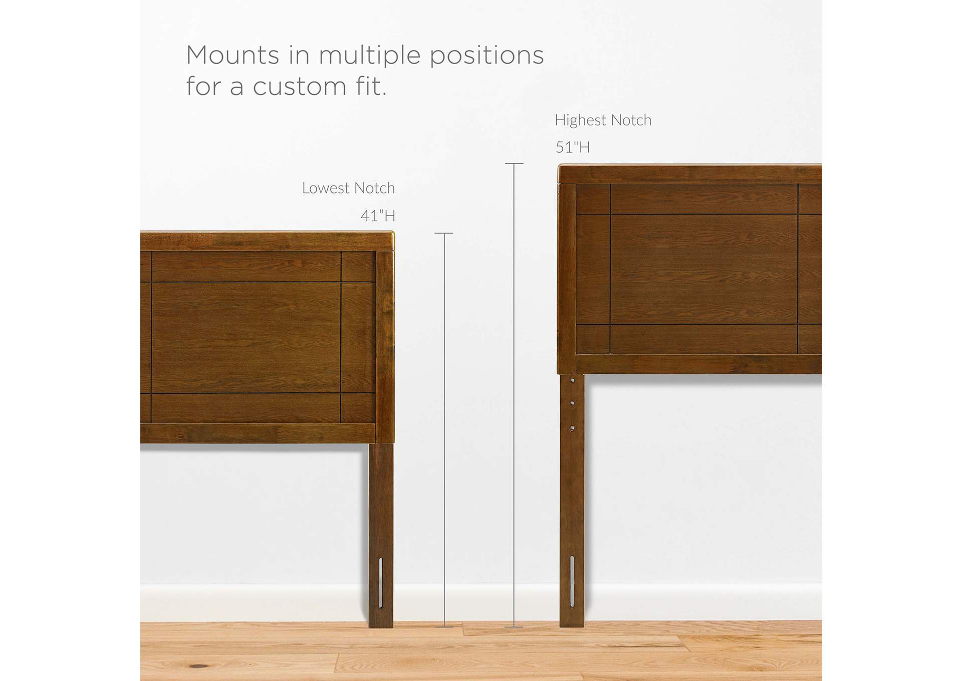 Archie Walnut Full Wood Headboard,Modway