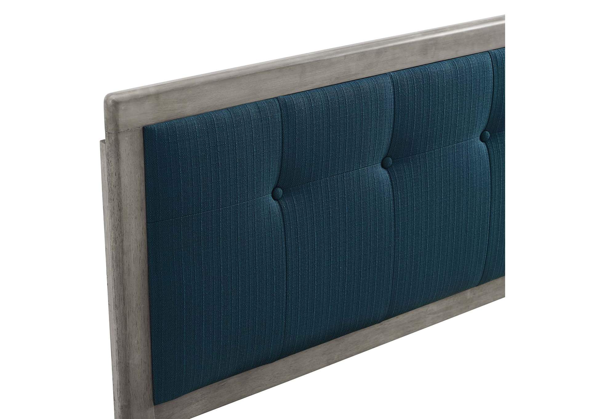 Draper Gray Azure Tufted Full Fabric and Wood Headboard,Modway