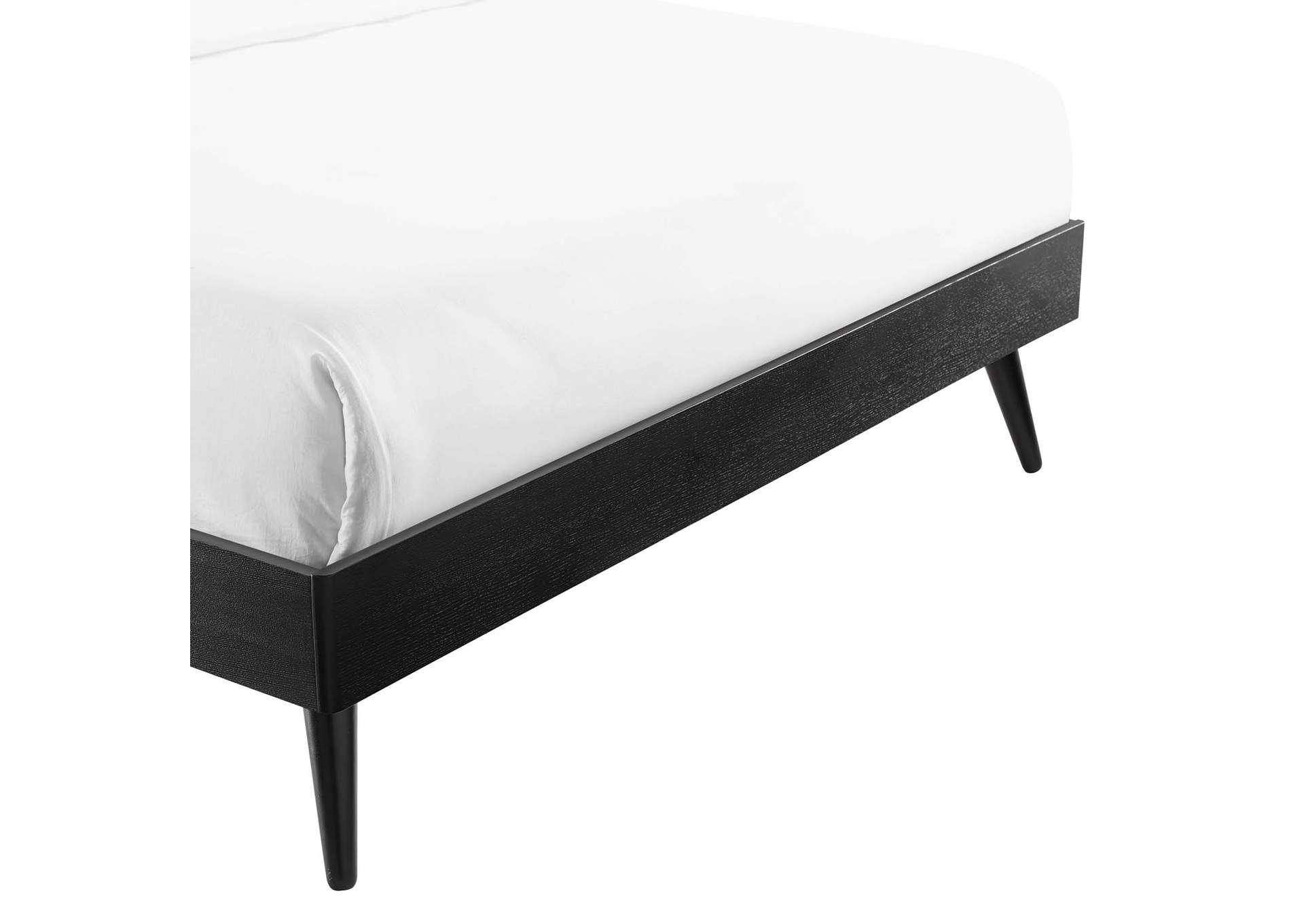 Black Margo Twin Wood Platform Bed Frame,Modway