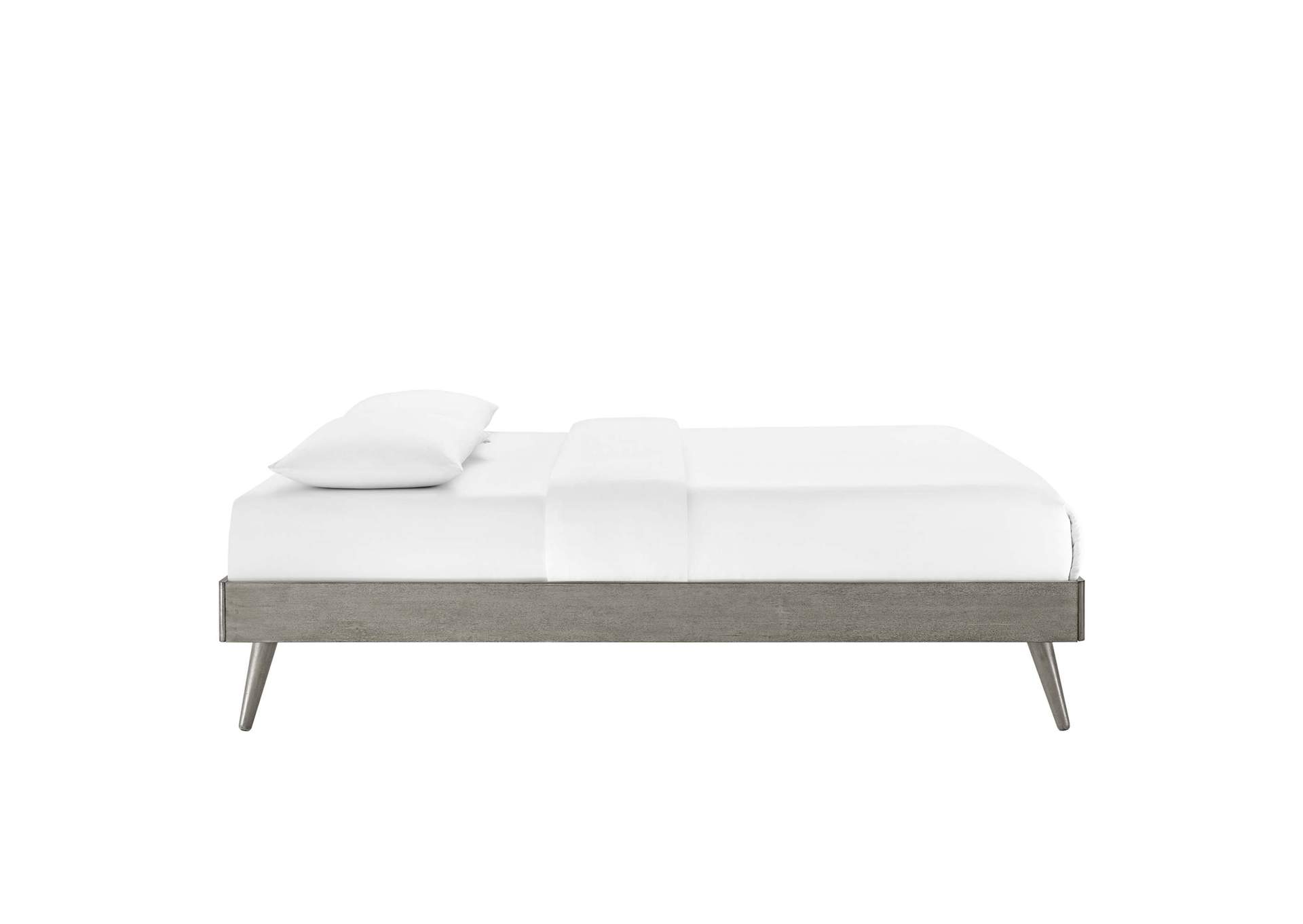 Gray Margo Twin Wood Platform Bed Frame,Modway