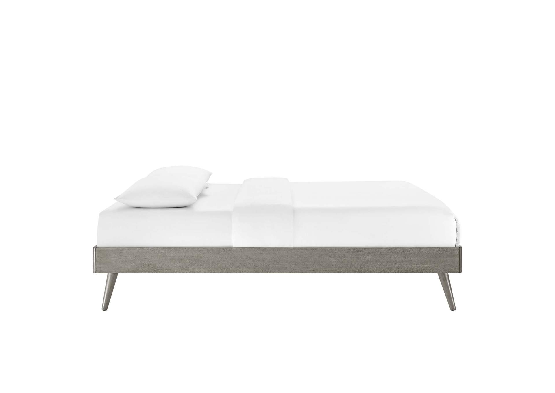 Gray Margo King Wood Platform Bed Frame,Modway
