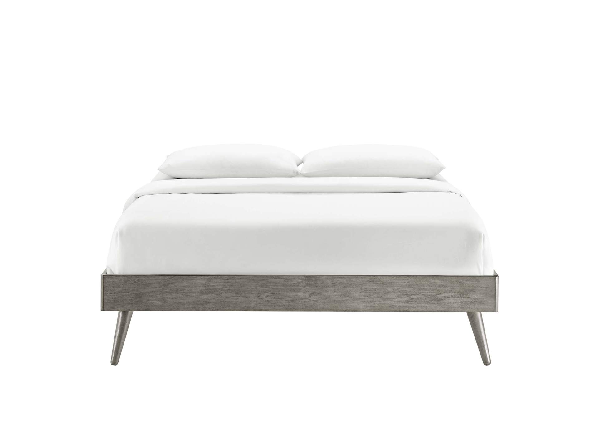 Gray Margo King Wood Platform Bed Frame,Modway