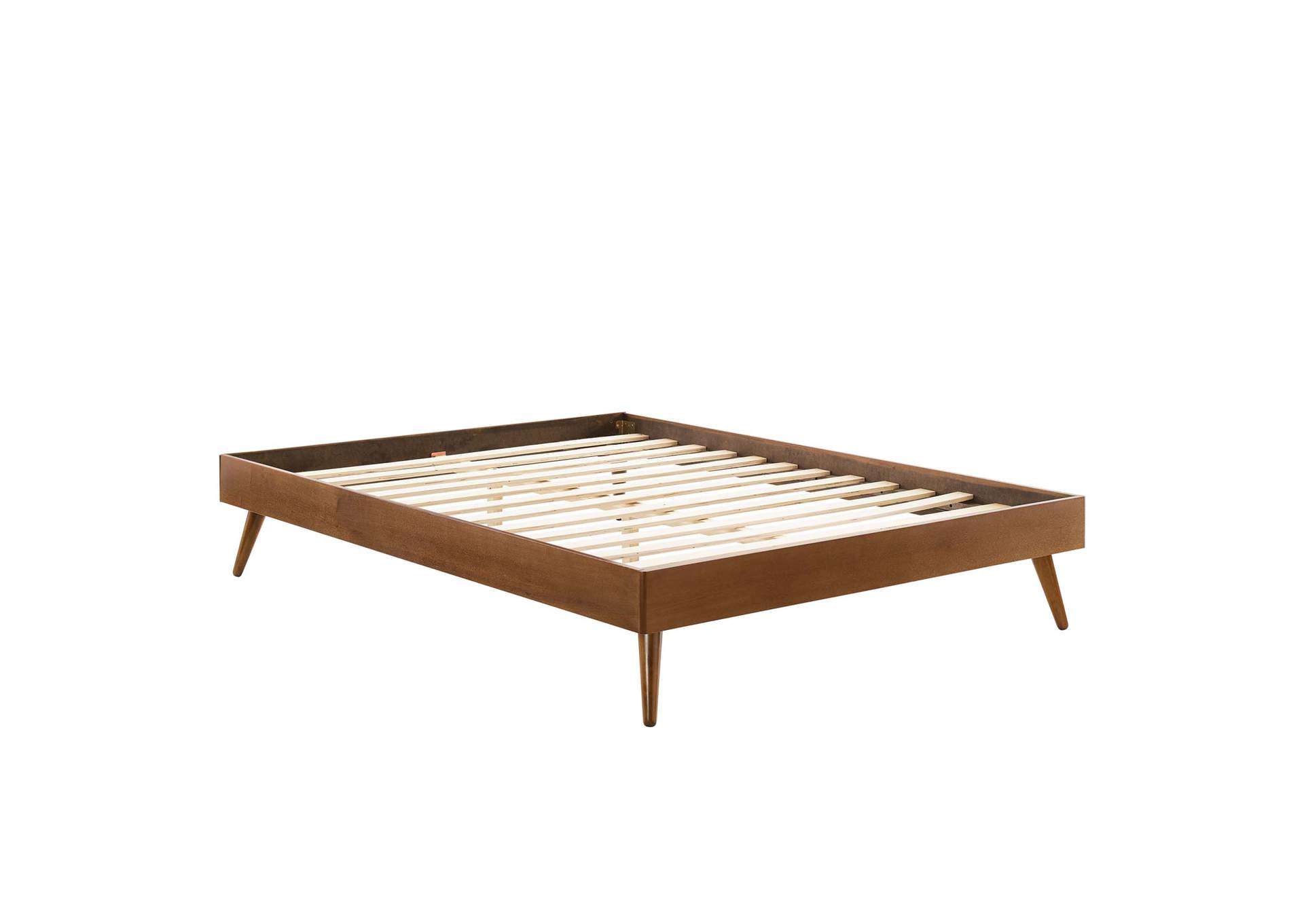 Walnut Margo King Wood Platform Bed Frame,Modway