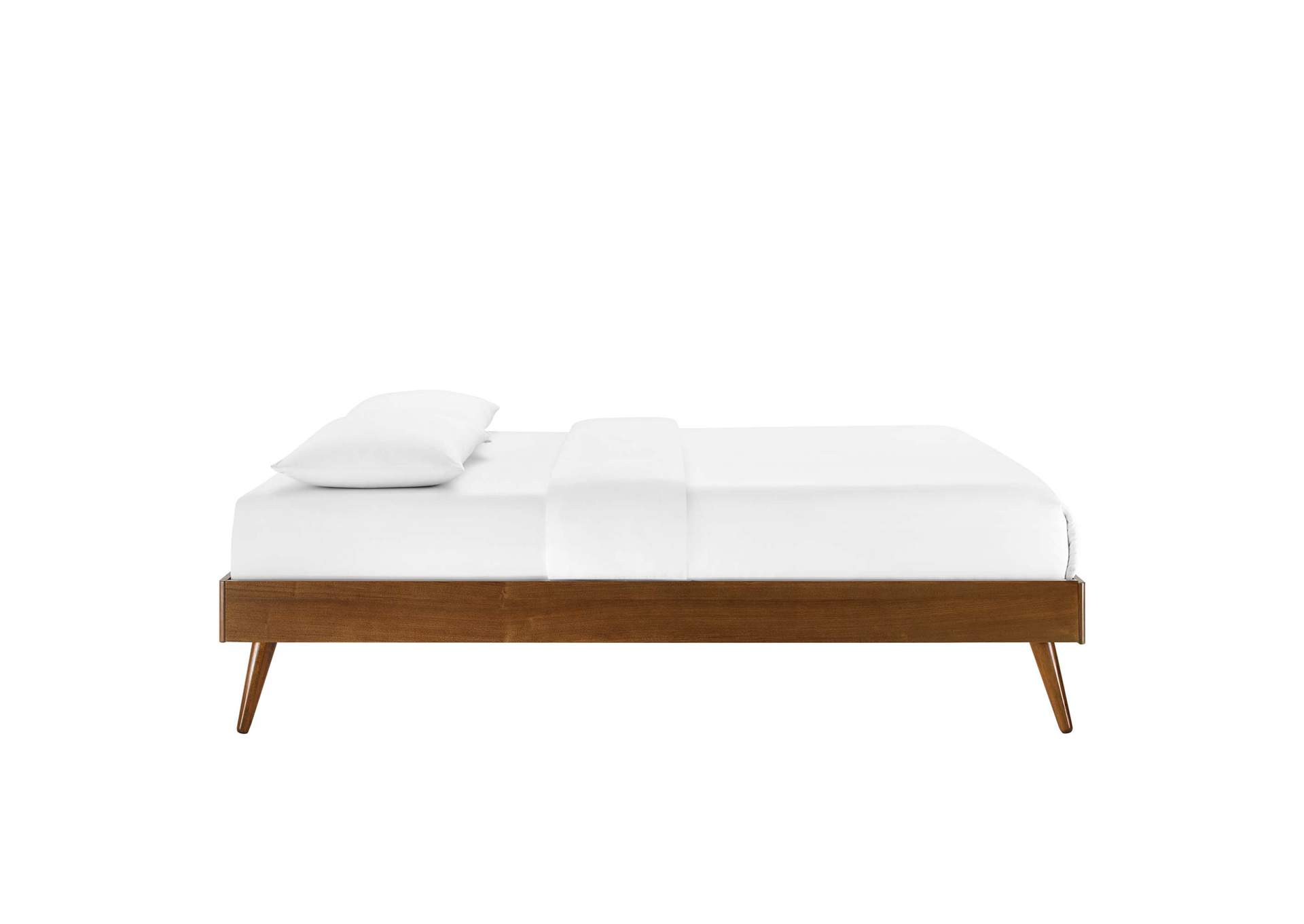 Walnut Margo King Wood Platform Bed Frame,Modway
