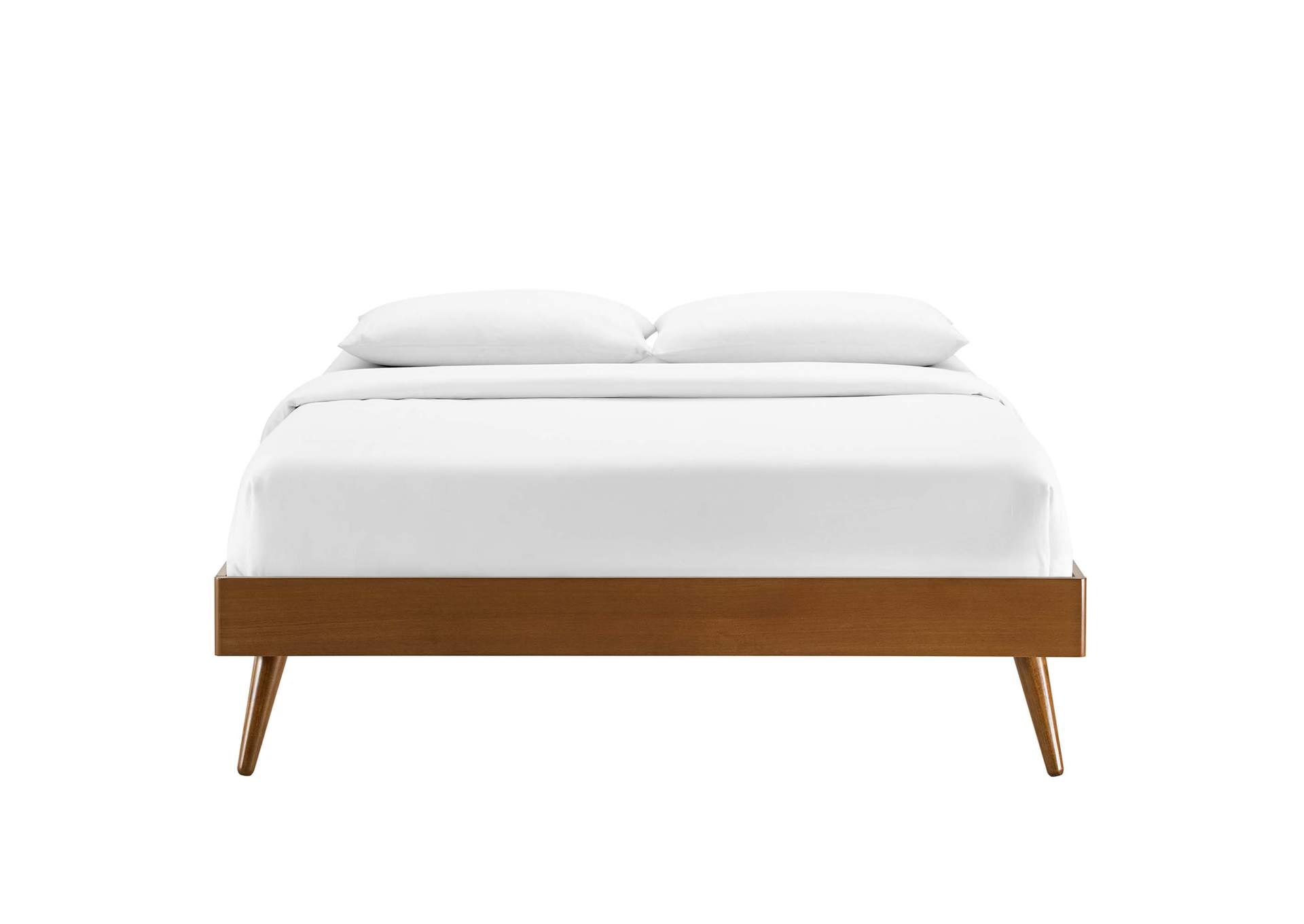 Walnut Margo King Wood Platform Bed Frame,Modway