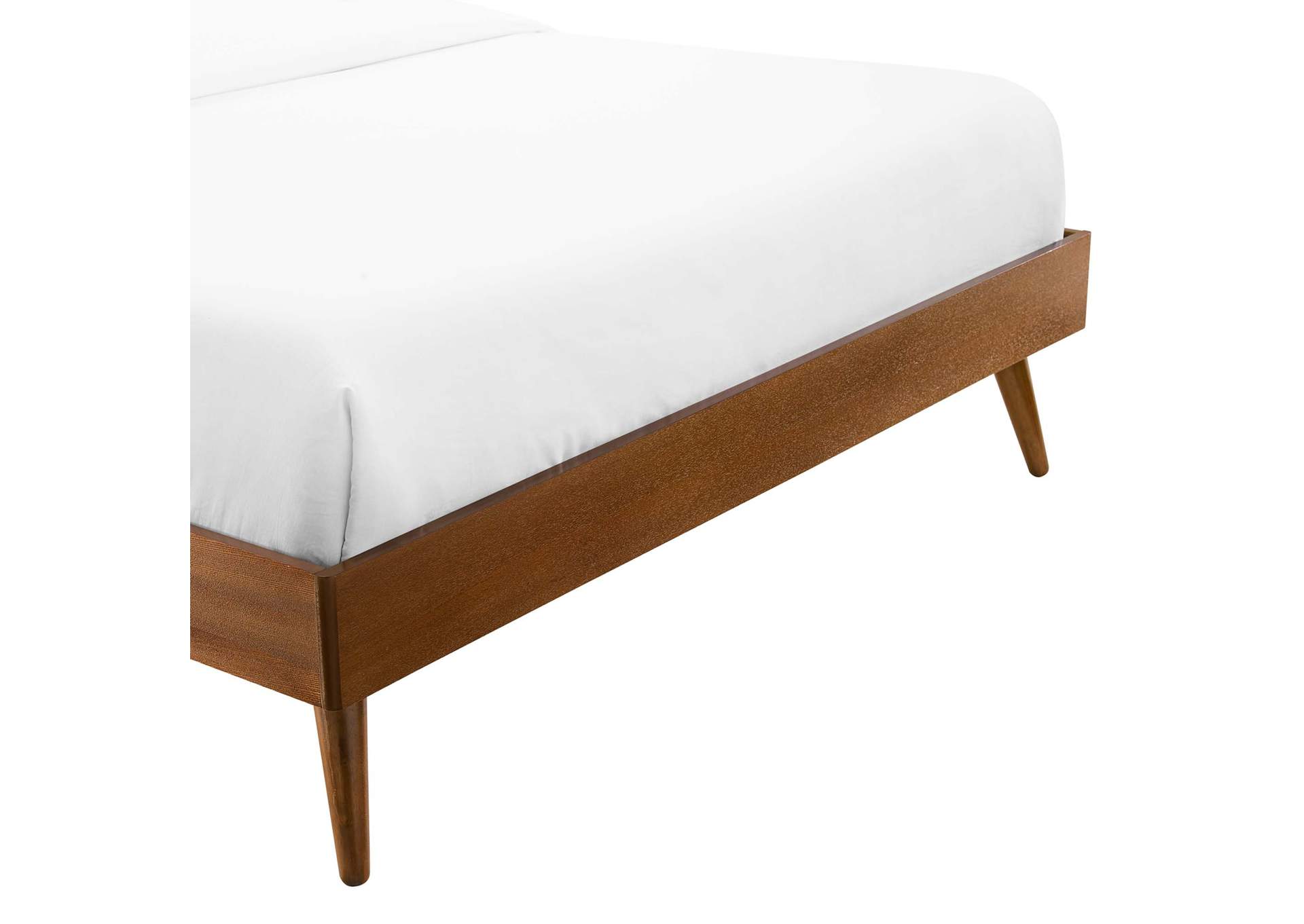 Walnut Margo King Wood Platform Bed Frame,Modway