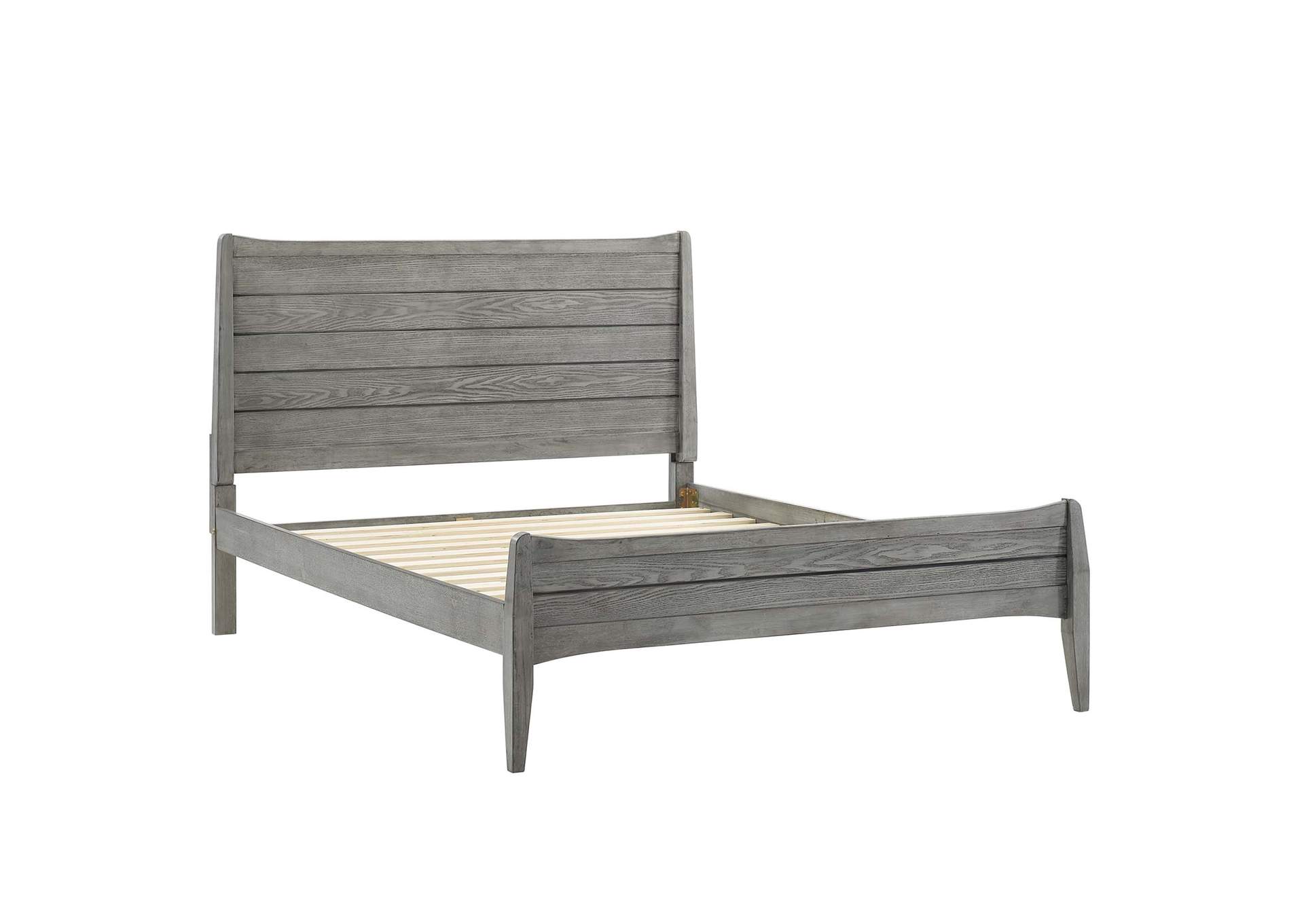 Gray Georgia Queen Wood Platform Bed,Modway