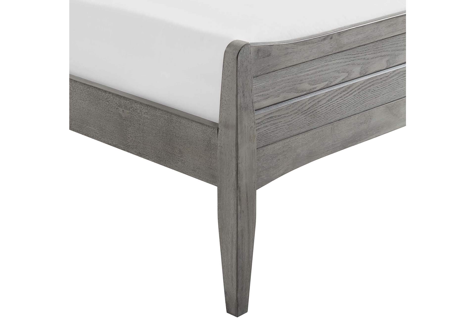 Gray Georgia Queen Wood Platform Bed,Modway