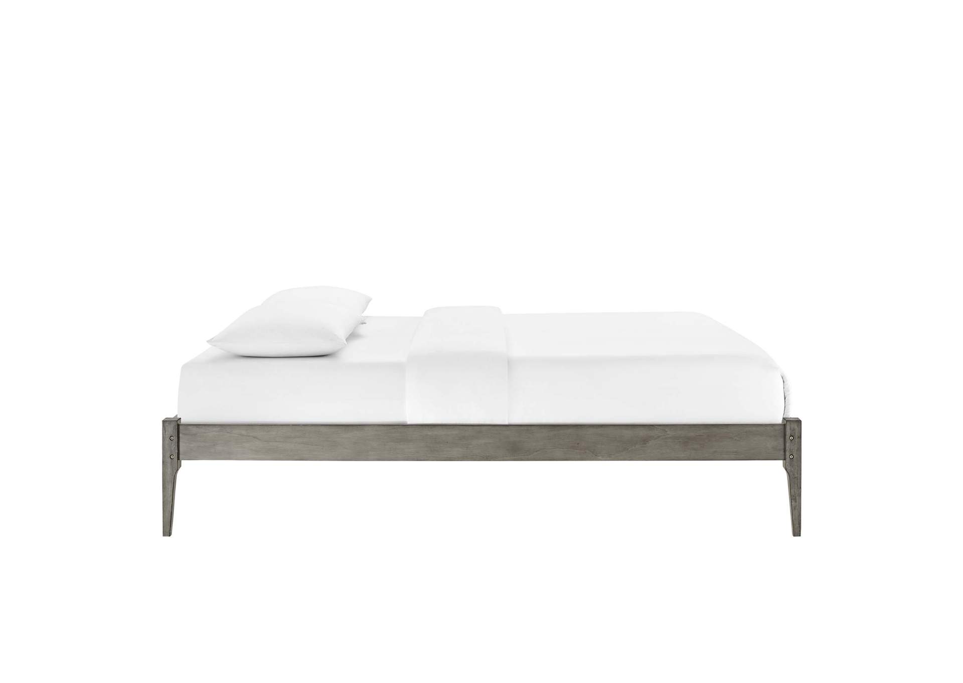 Gray June Twin Wood Platform Bed Frame,Modway