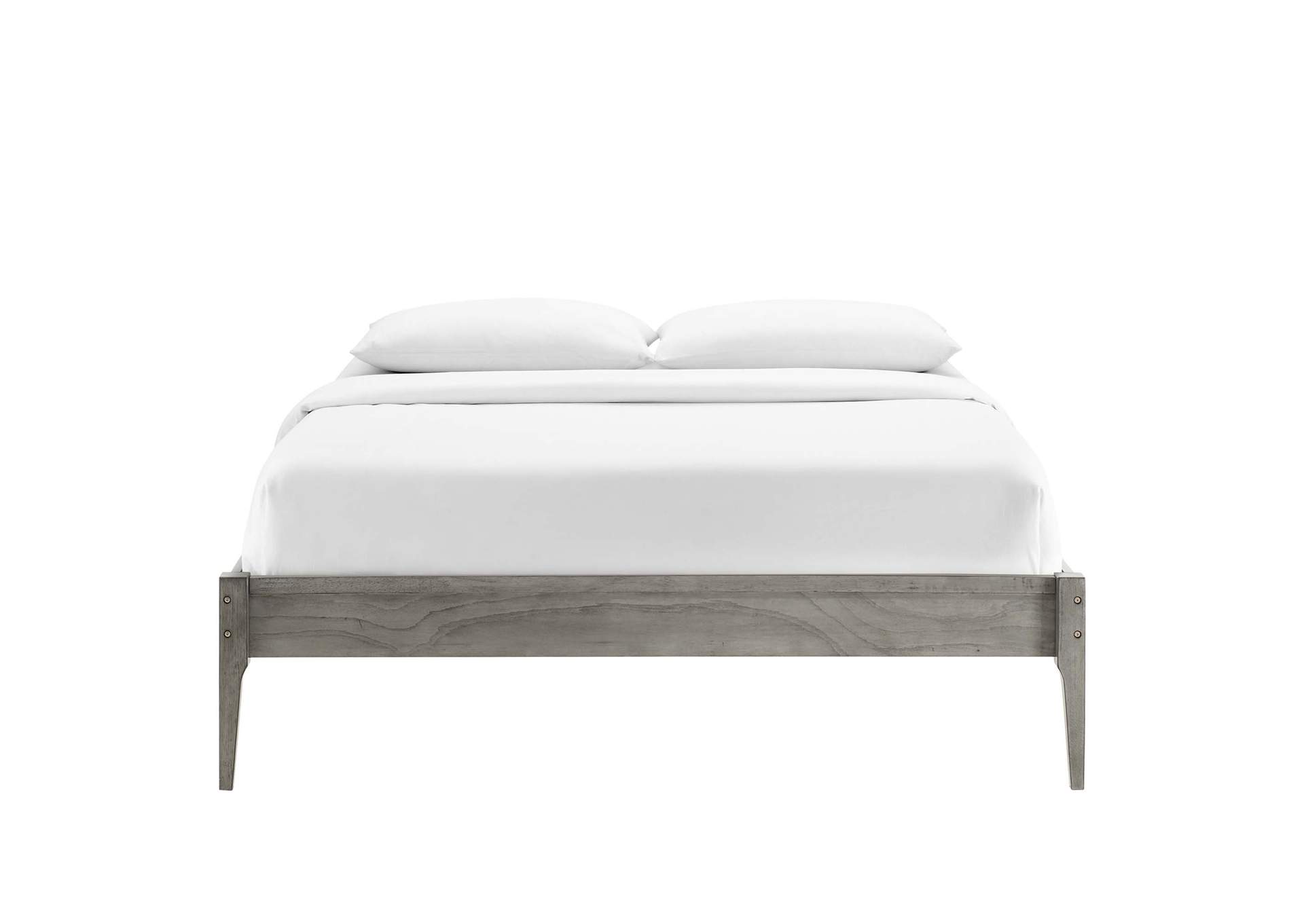 Gray June Twin Wood Platform Bed Frame,Modway