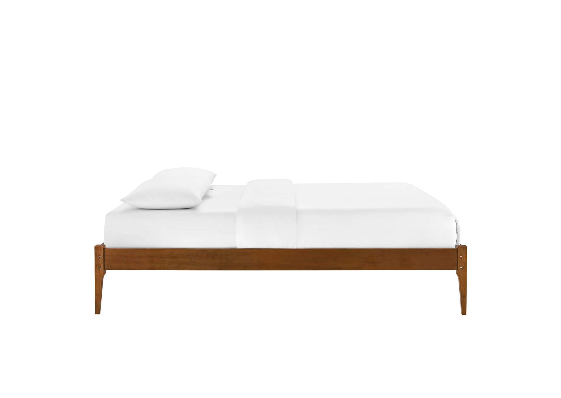 Walnut June Twin Wood Platform Bed Frame,Modway