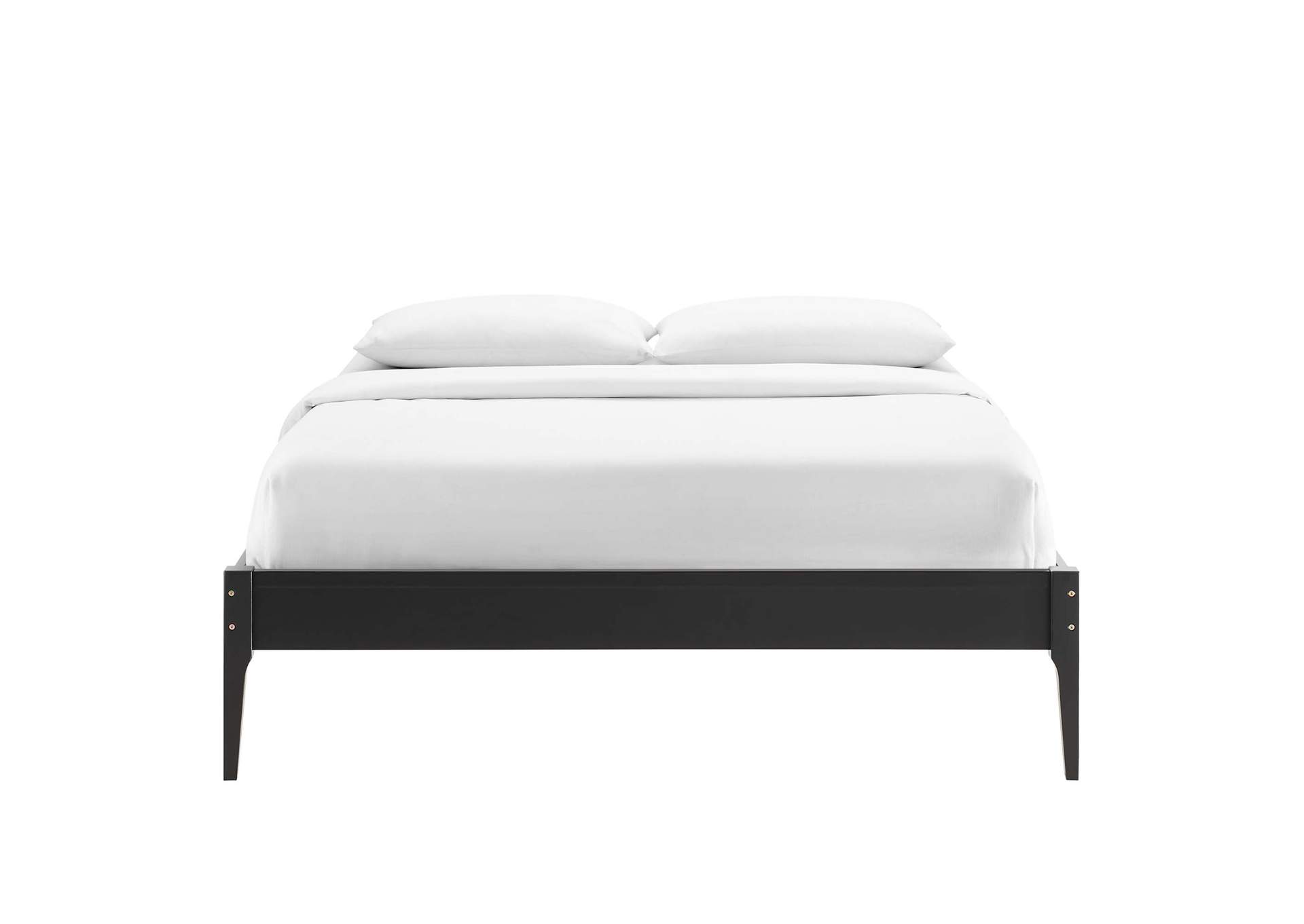 Black June Queen Wood Platform Bed Frame,Modway