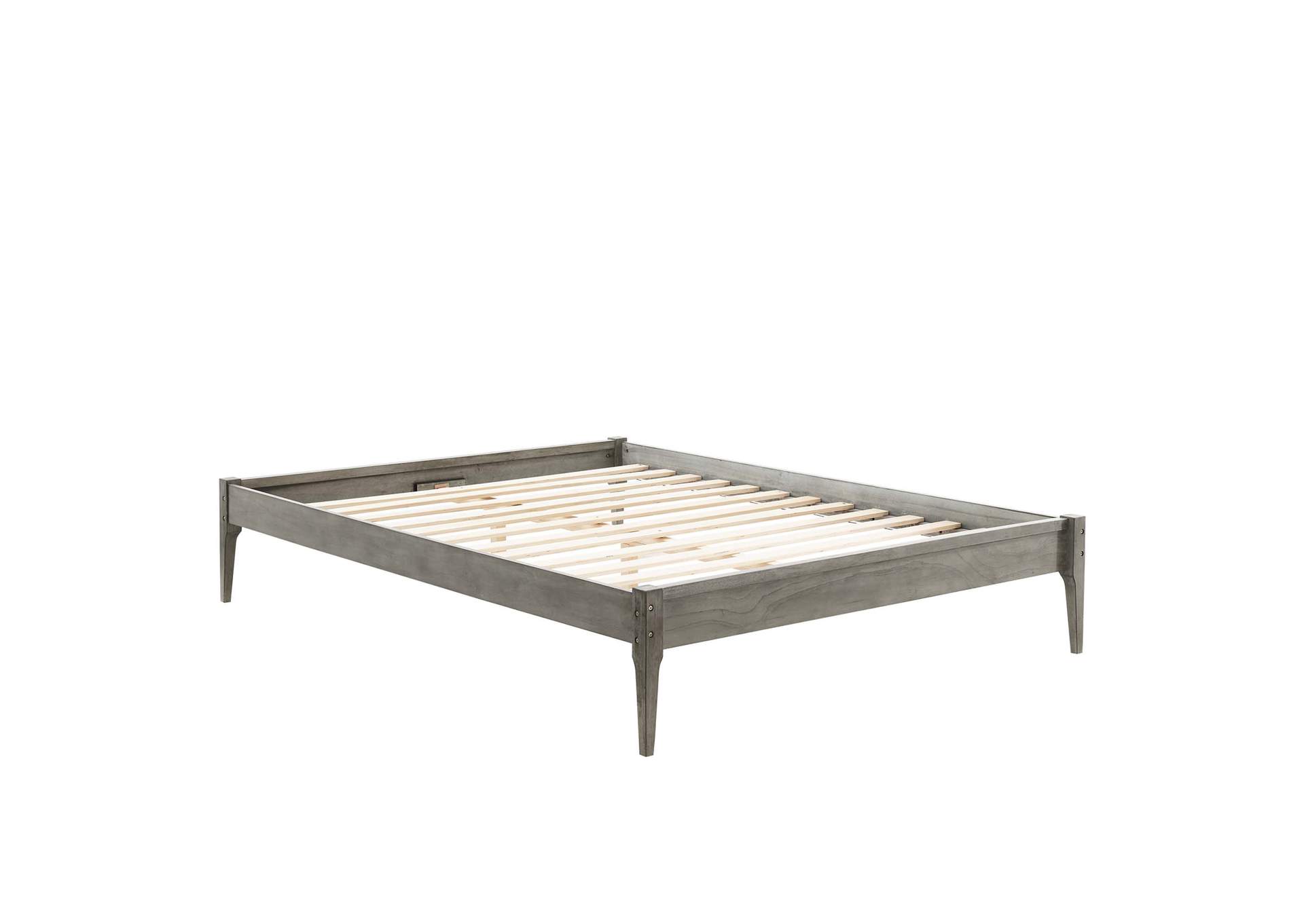 Gray June Queen Wood Platform Bed Frame,Modway