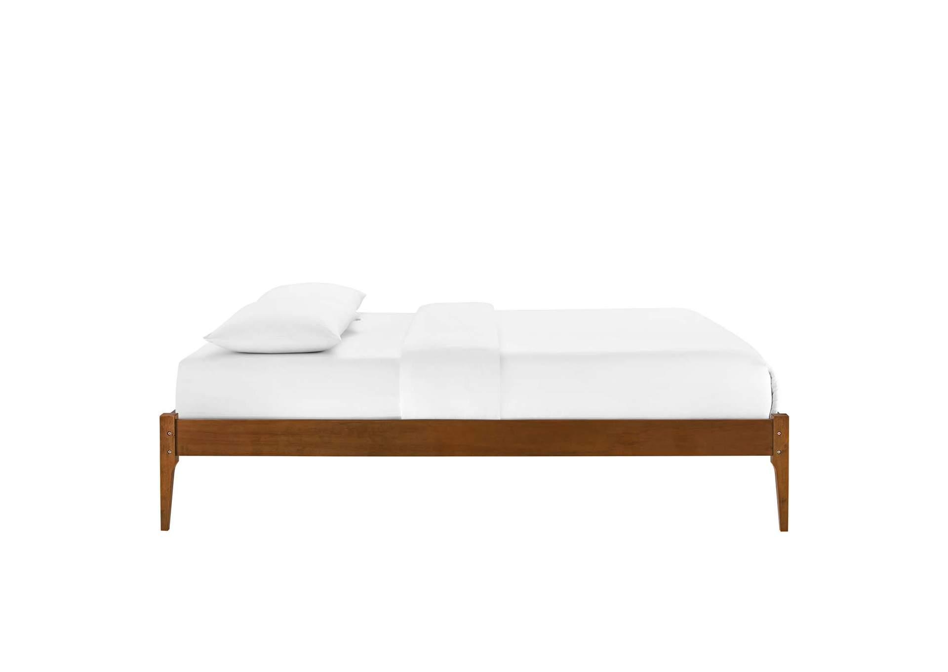 Walnut June Queen Wood Platform Bed Frame,Modway