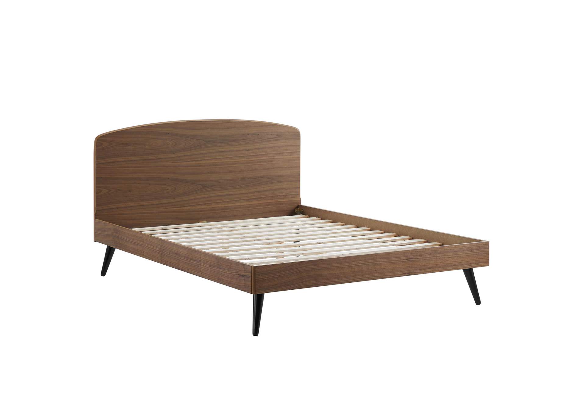 Walnut Bronwen Queen Wood Platform Bed,Modway