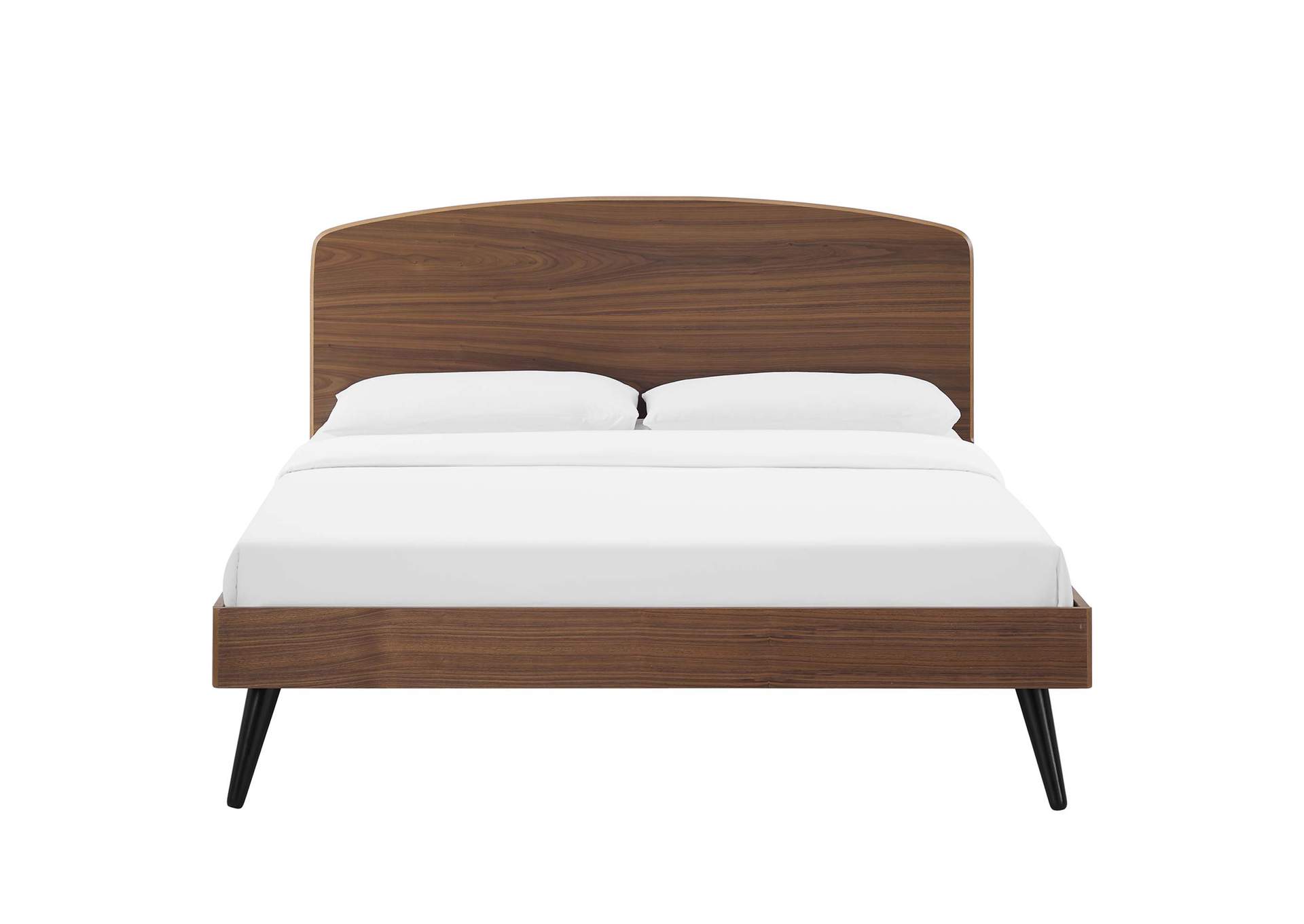 Walnut Bronwen Queen Wood Platform Bed,Modway