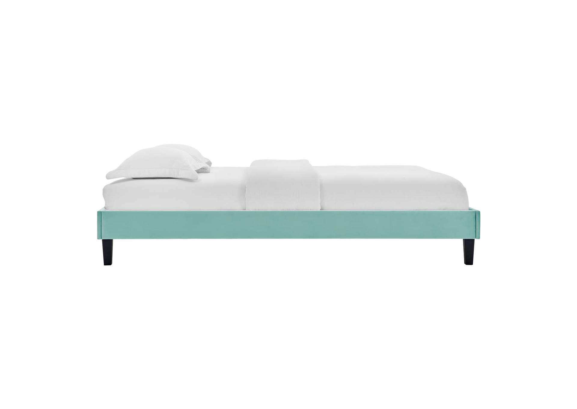 Mint Reign King Performance Velvet Platform Bed Frame,Modway