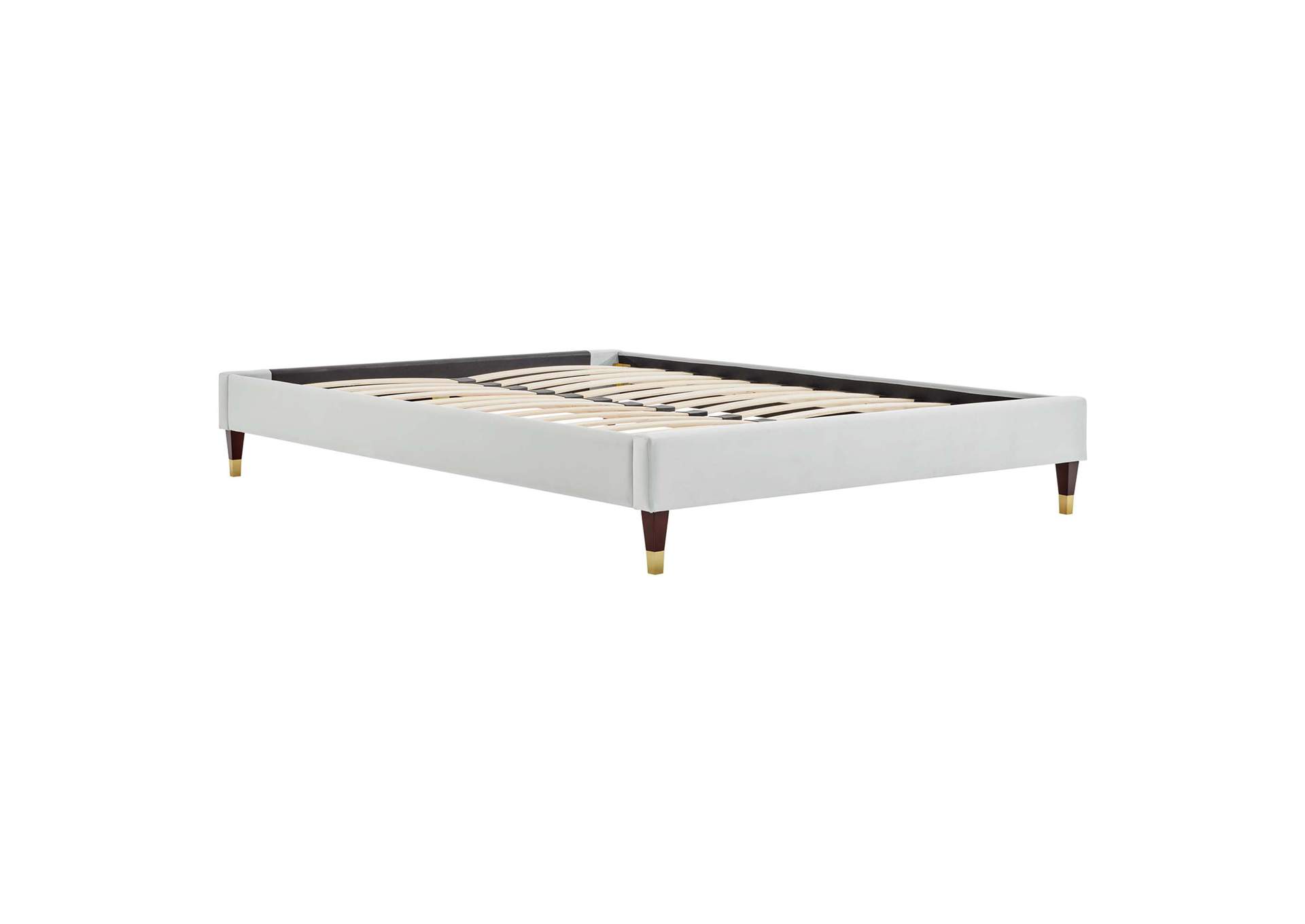 Light Gray Harlow Full Performance Velvet Platform Bed Frame,Modway