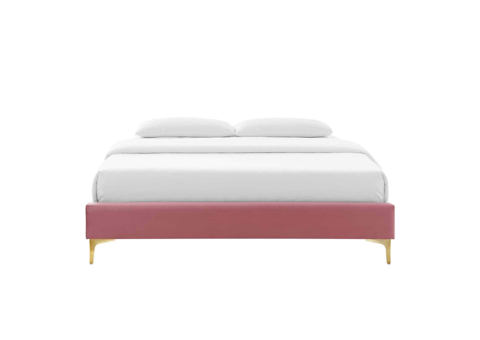 Dusty Rose Sutton Queen Performance Velvet Bed Frame,Modway