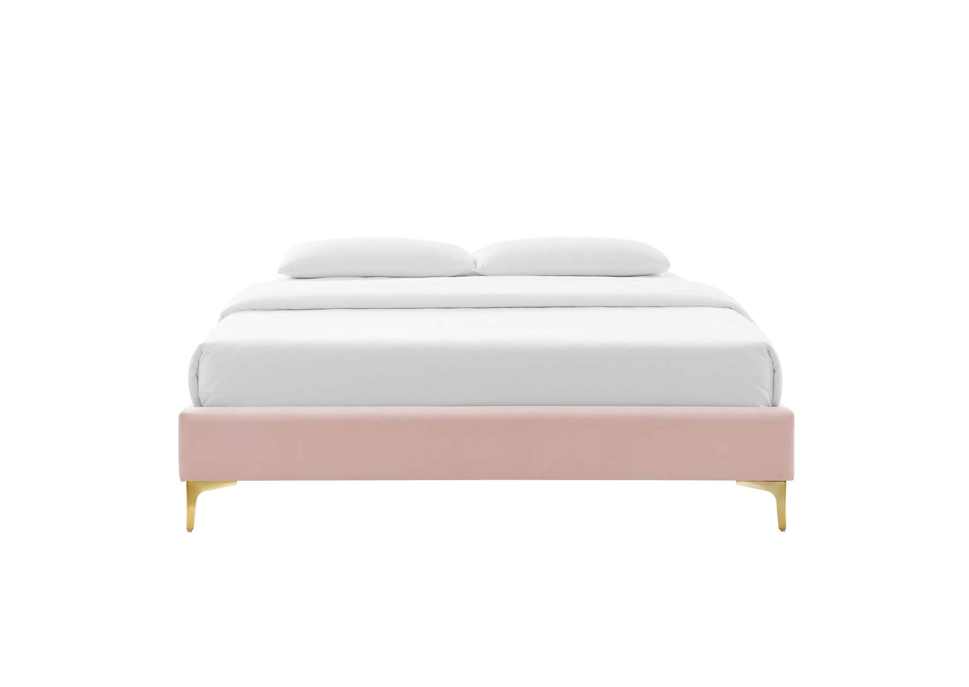 Pink Sutton Queen Performance Velvet Bed Frame,Modway