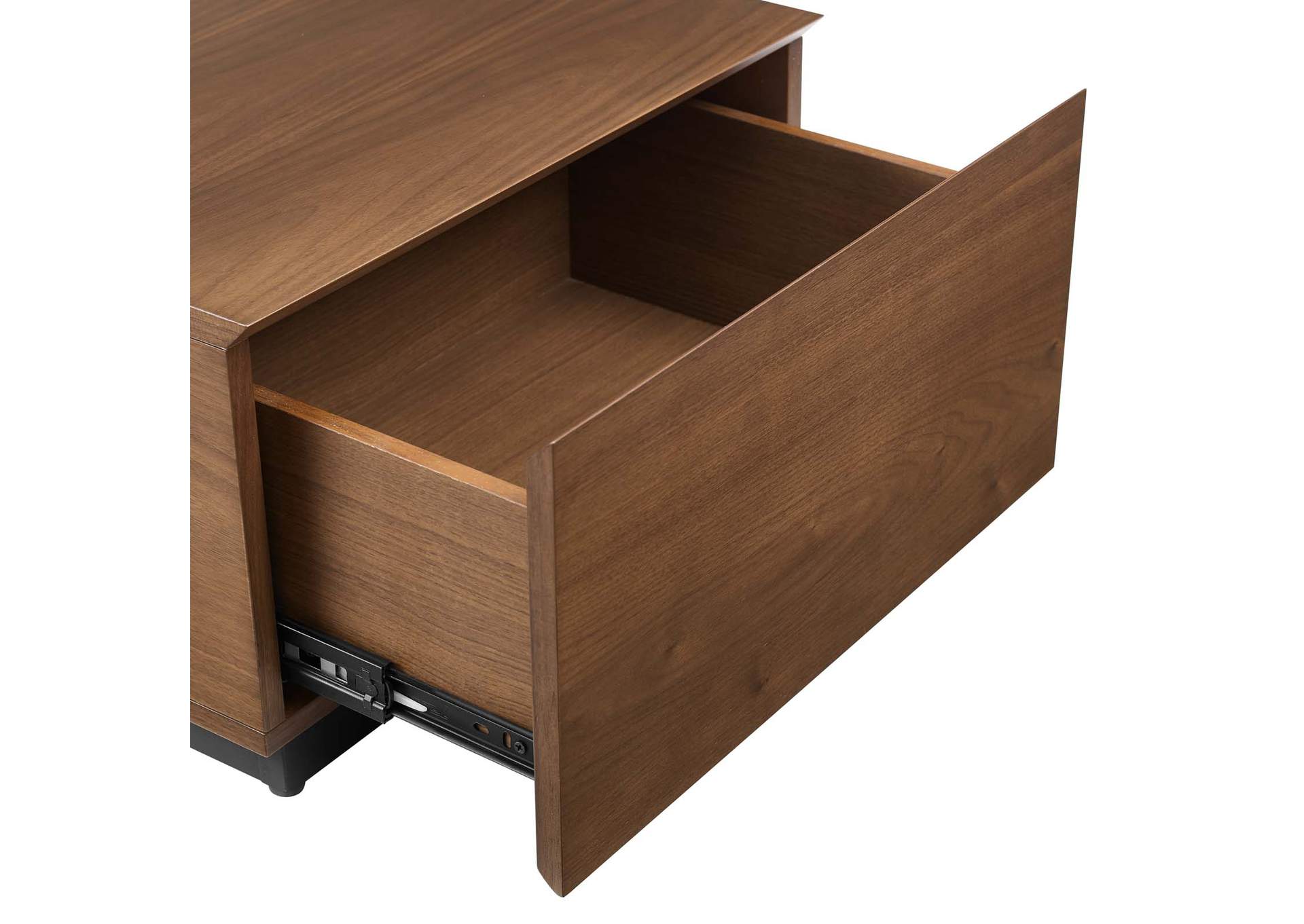 Walnut Caima 3 Piece Queen Bedroom Set,Modway