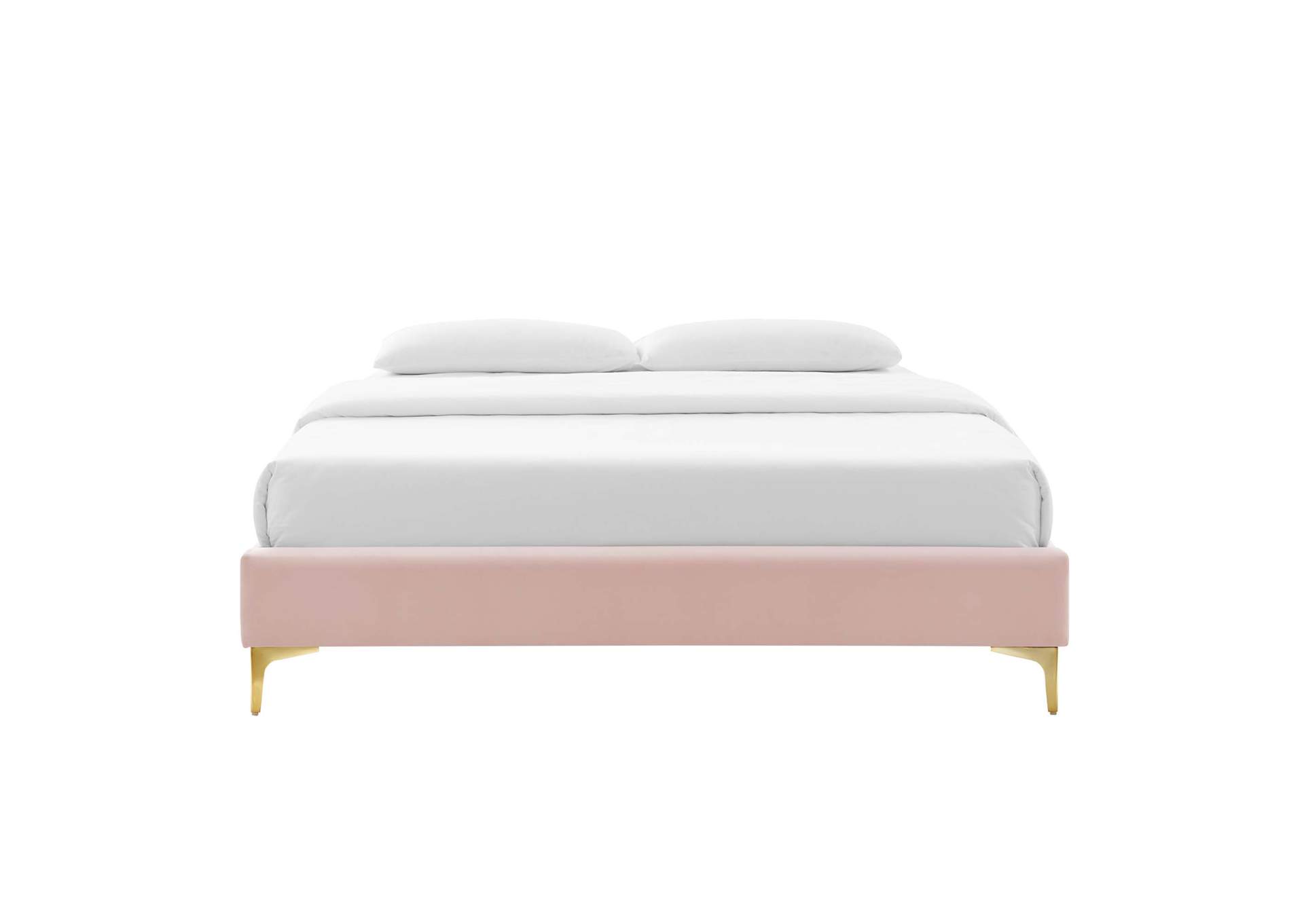 Pink Sutton Twin Performance Velvet Bed Frame,Modway