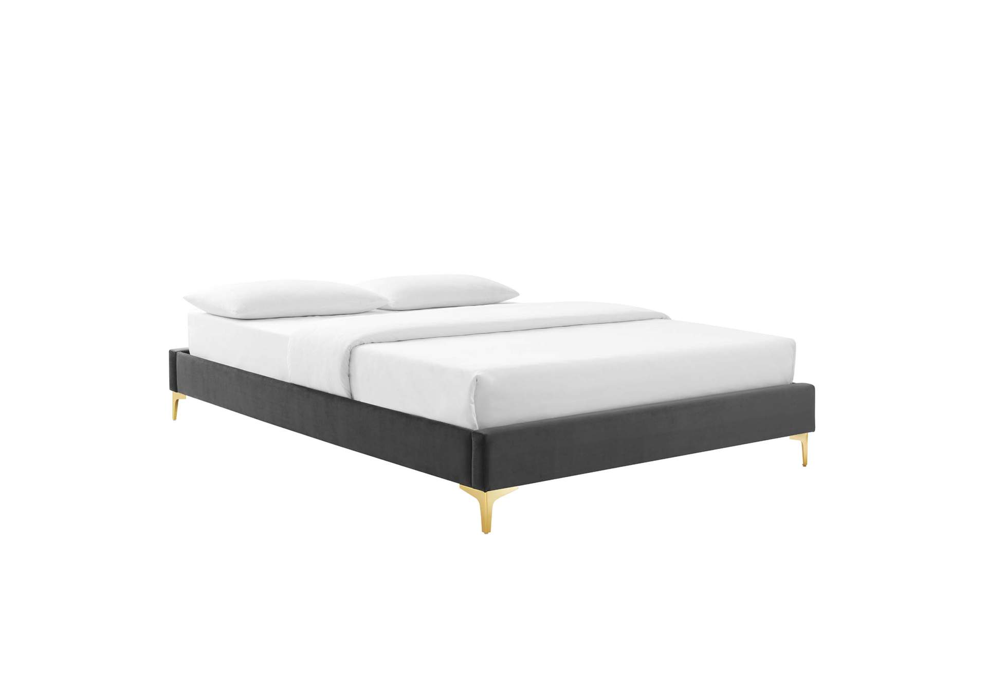 Charcoal Sutton Full Performance Velvet Bed Frame,Modway